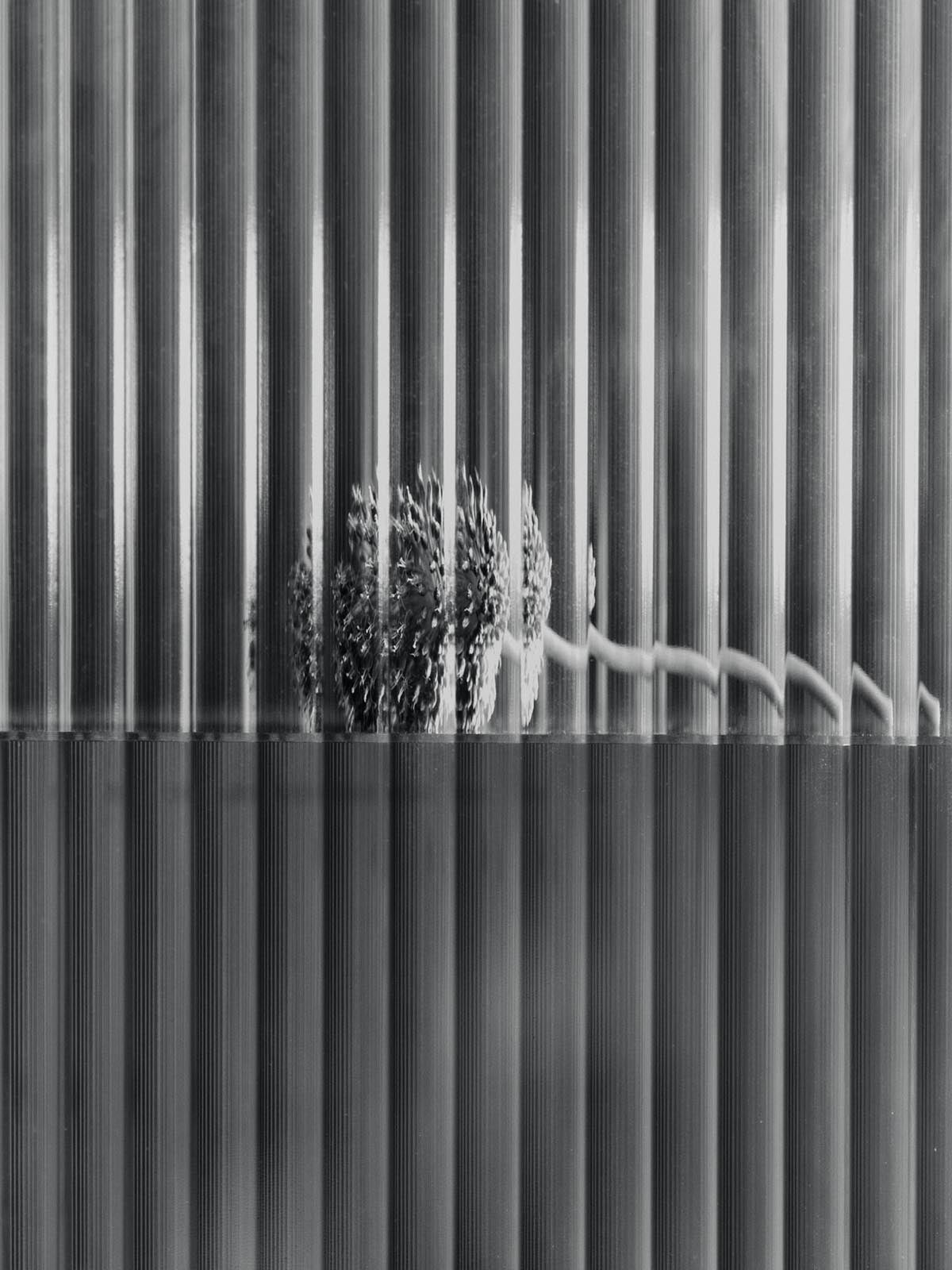 Haze Wall Cabinet - Reeded Glass - Brushed Stainless Steel