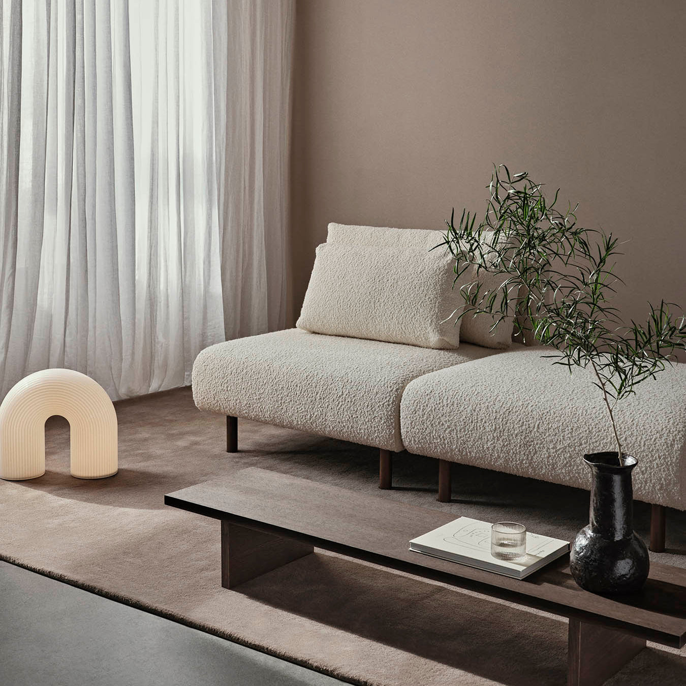 Ferm Living Kona Display Table Dark Stained Oak