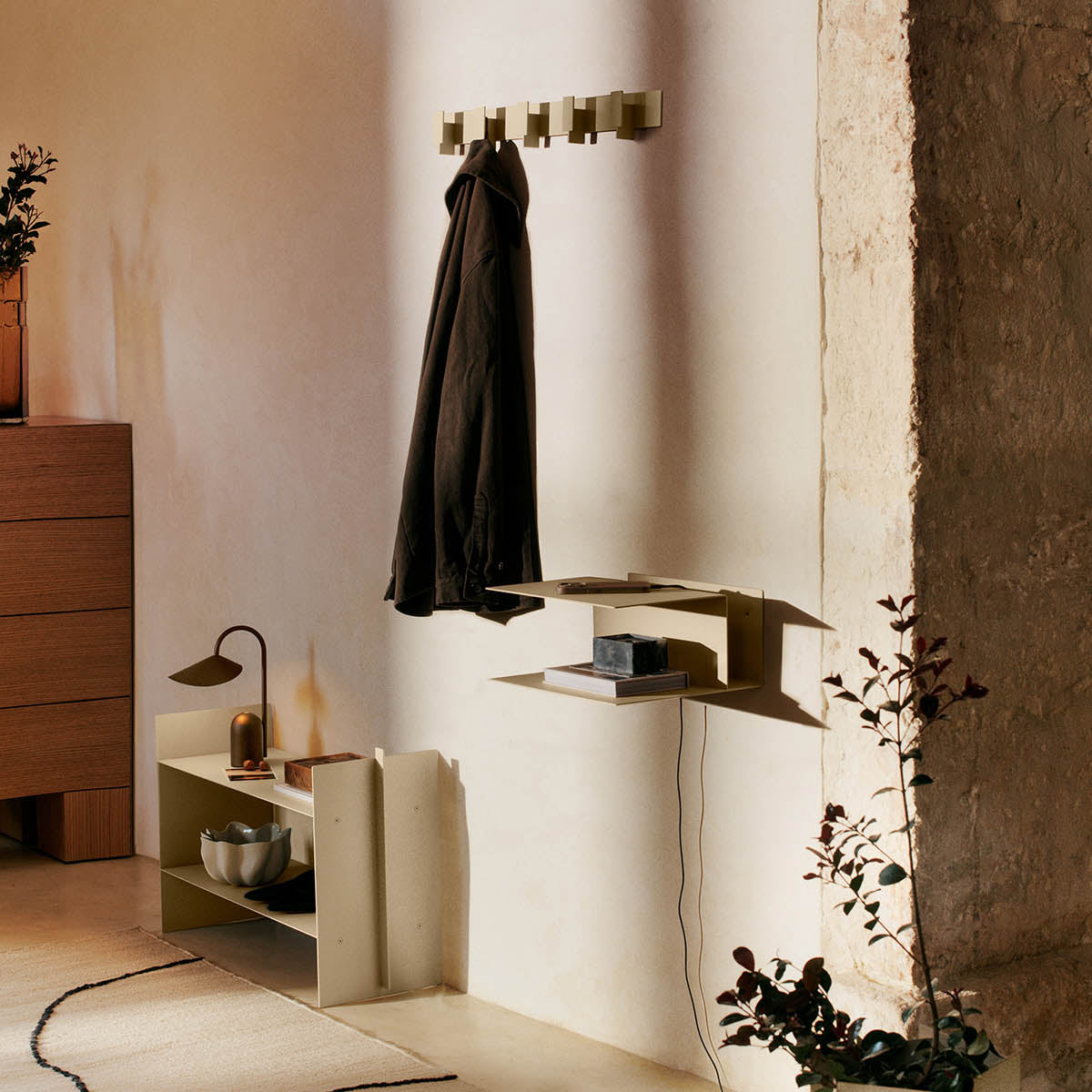 Ferm Living Lager Bedside Table Cashmere