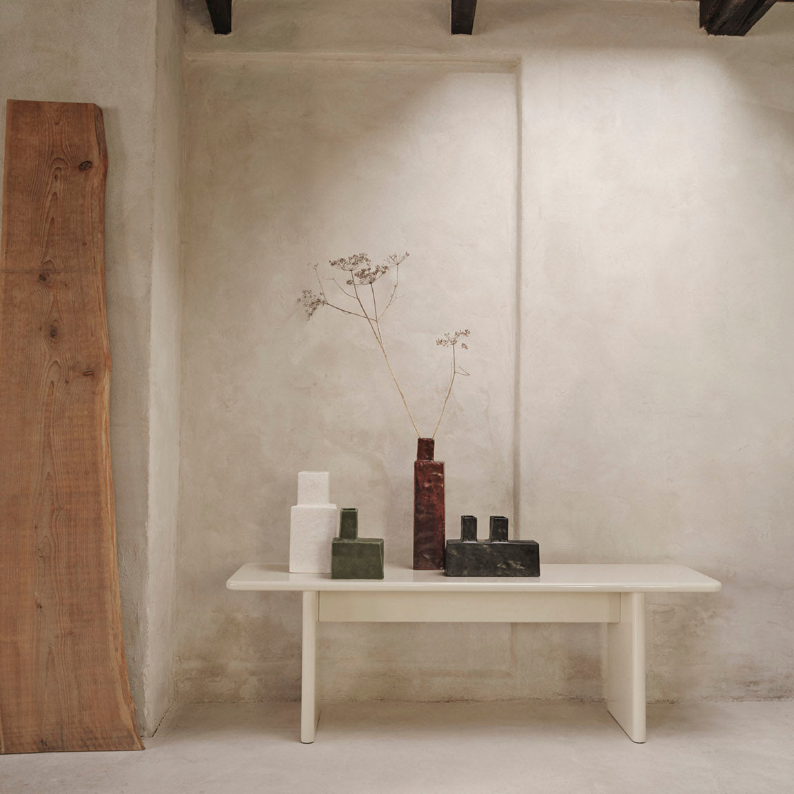 Ferm Living Rink Bench Eggshell