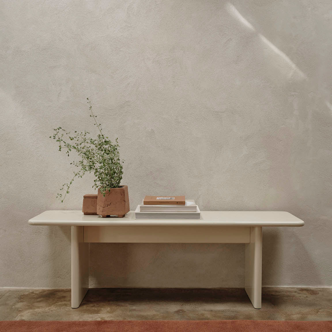 Ferm Living Rink Bench Eggshell