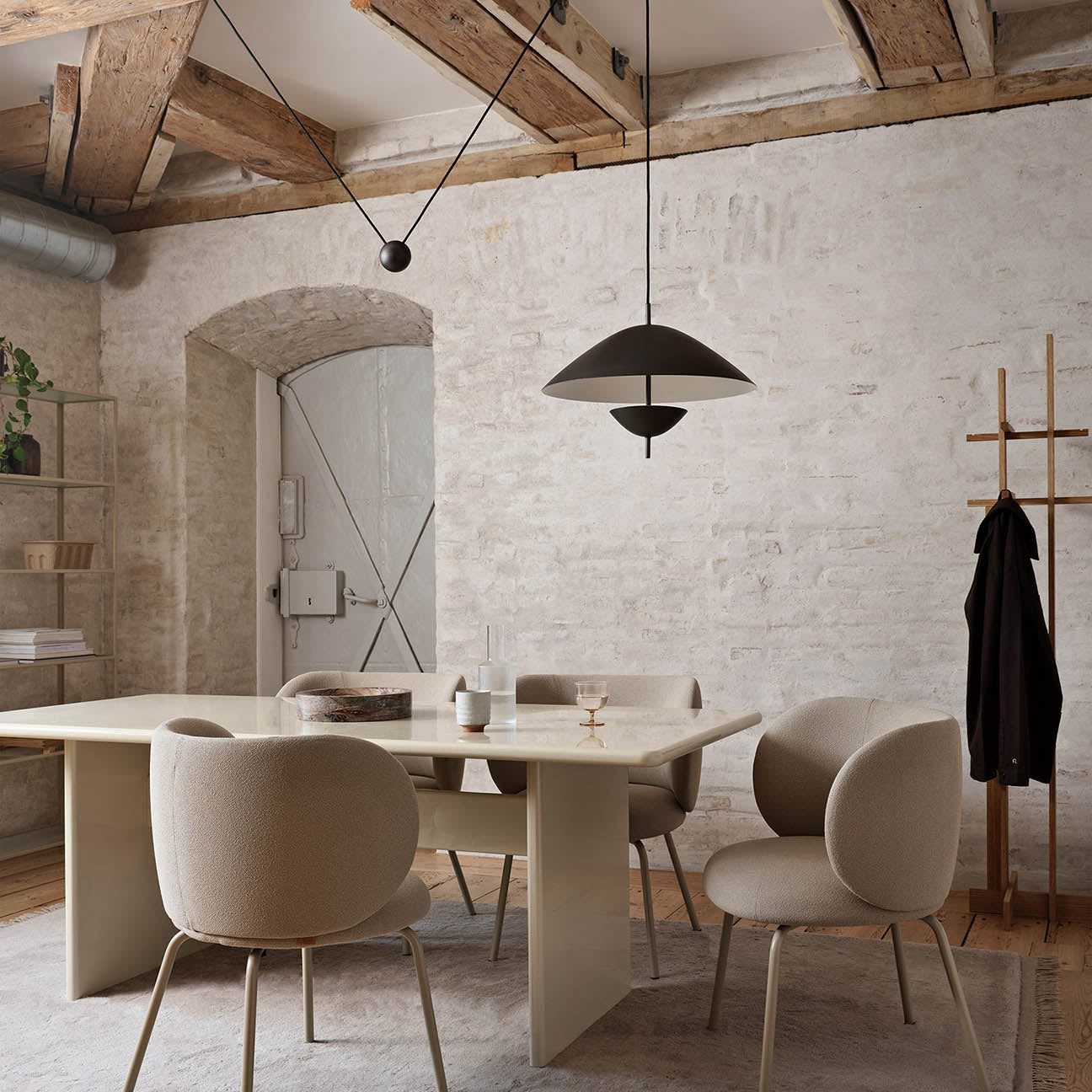 Ferm Living Rink Dining Table Eggshell Small