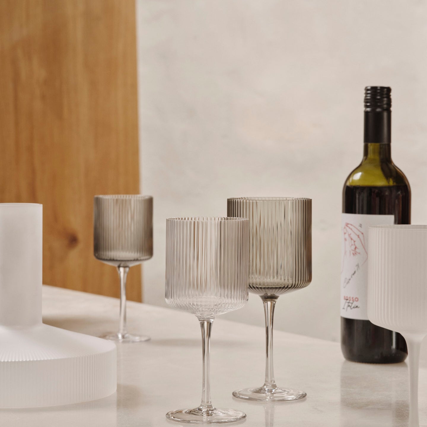 Ferm Living Ripple Red Wine Glasses