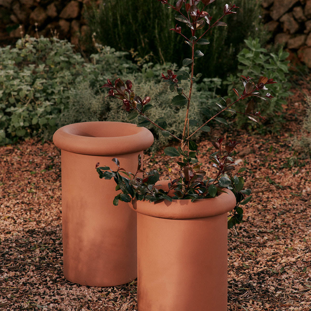 Ferm Living Rollo Pot Terracotta