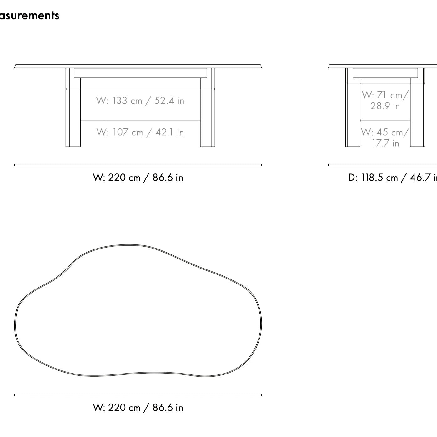 Ferm Living Tarn Dining Table 220cmFerm Living Tarn Dining Table Dimensions
