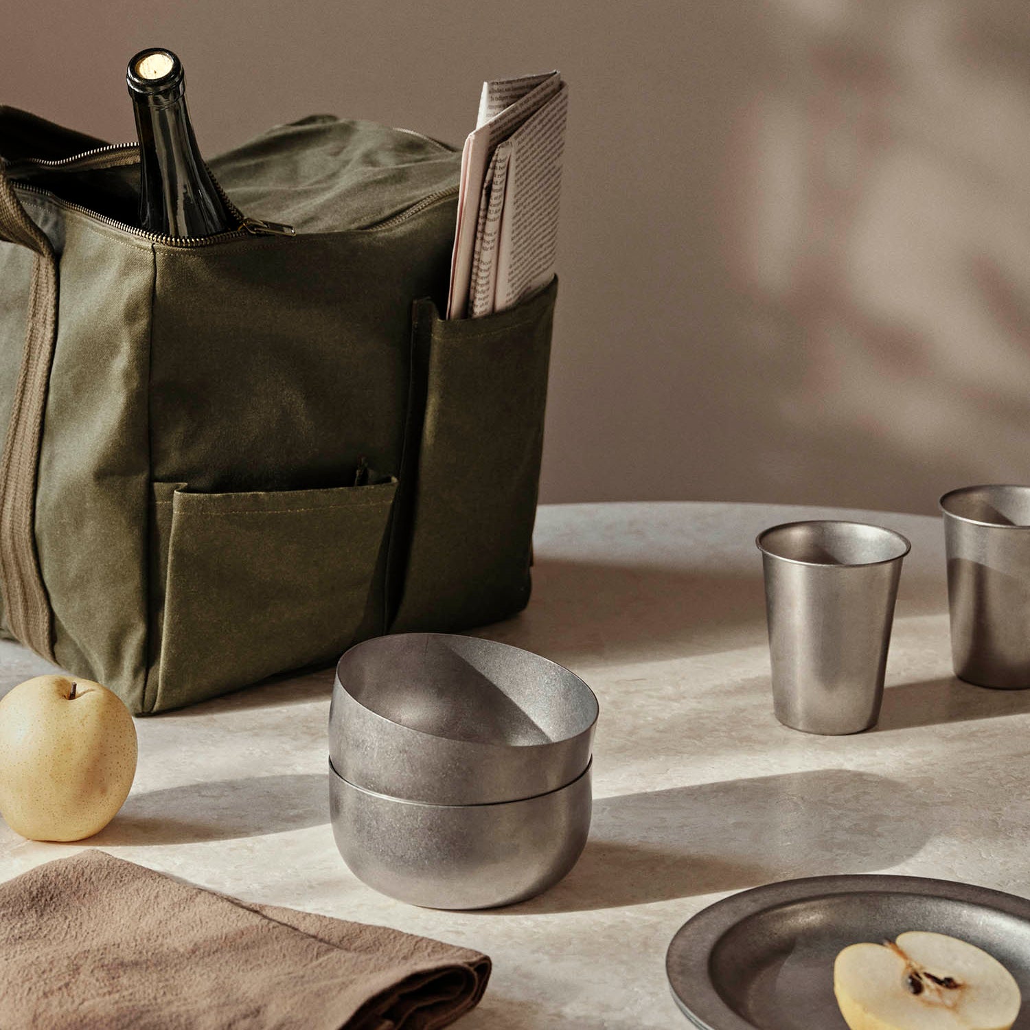 Ferm Living Tumbled Bowl Stainless Steel
