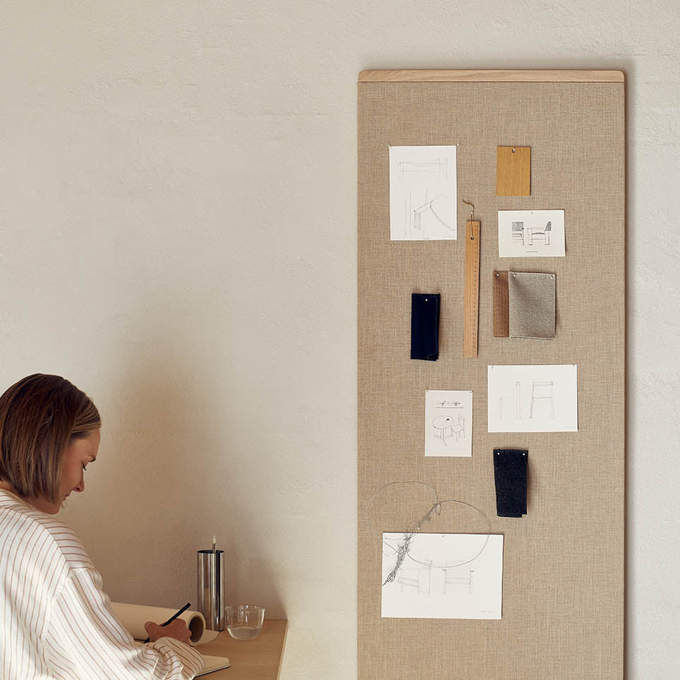 Form & Refine Rim Pinboard 60x145cm White Oiled Oak