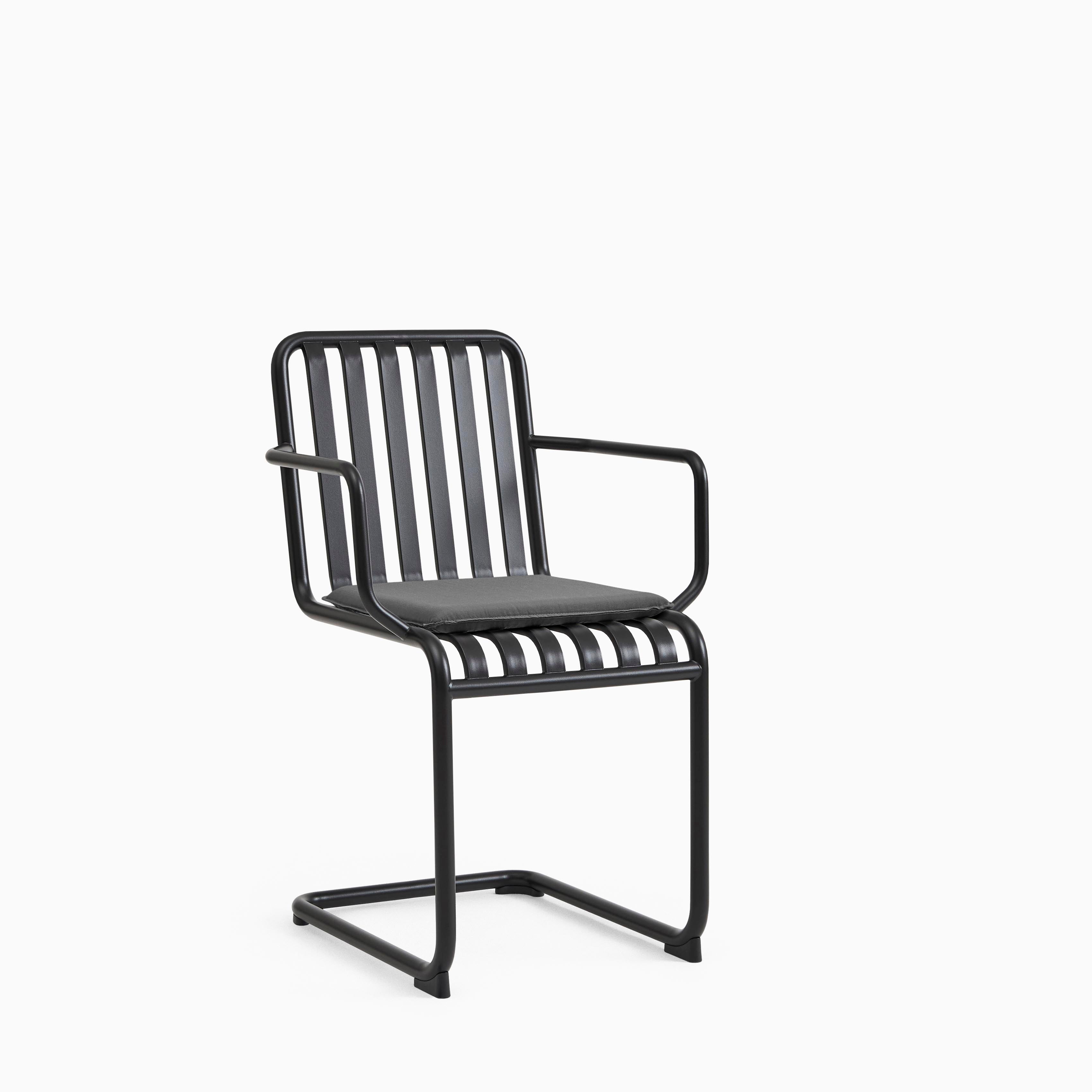 HAY Palissade Cantilever Armchair Anthracite with Cushion