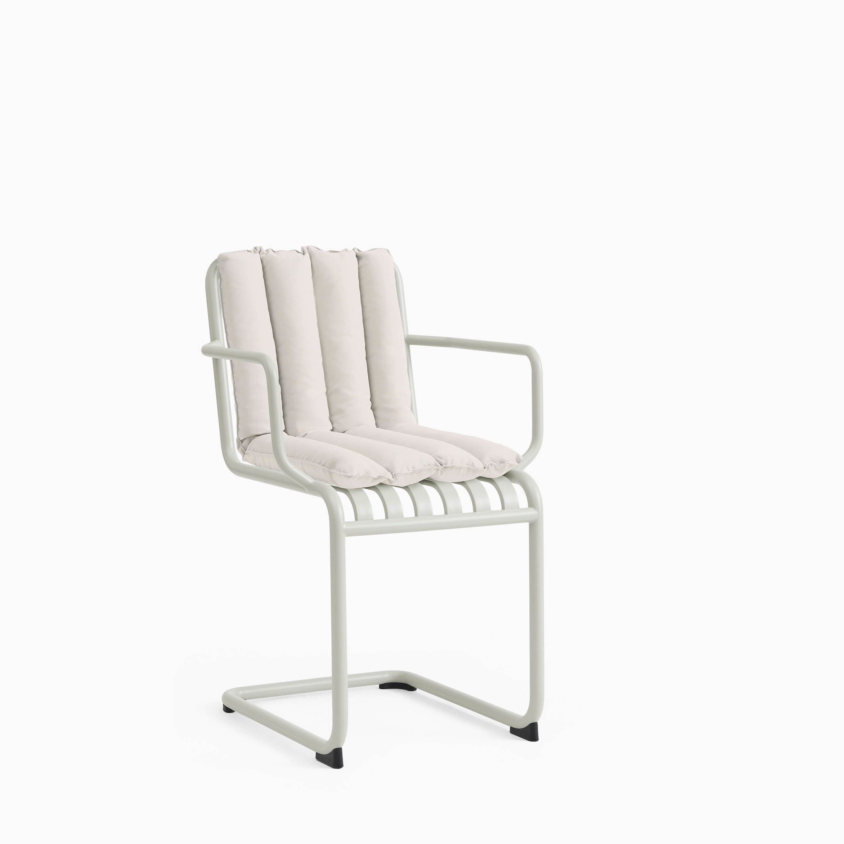 HAY Palissade Cantilever Armchair Sky Grey With Soft Quilted Cushion