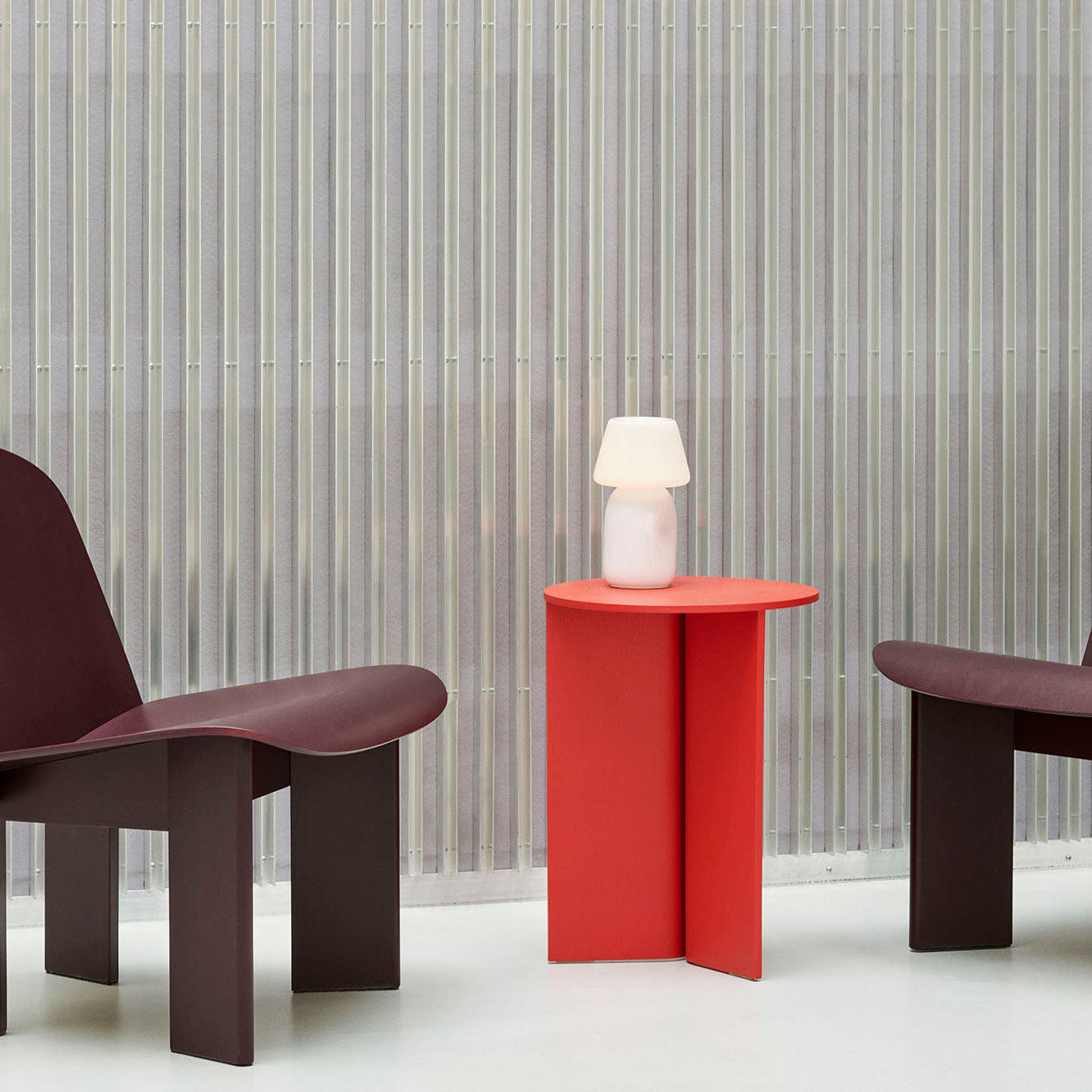 HAY Chisel Lounge Chair Dark Bordeaux