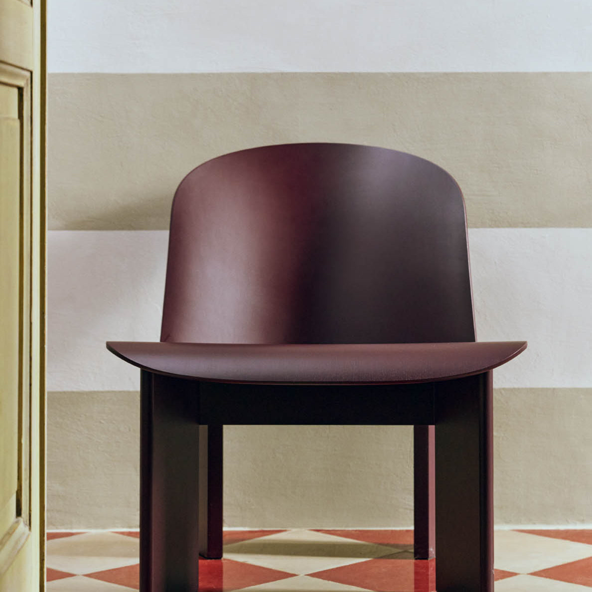 HAY Chisel Lounge Chair Dark Bordeaux