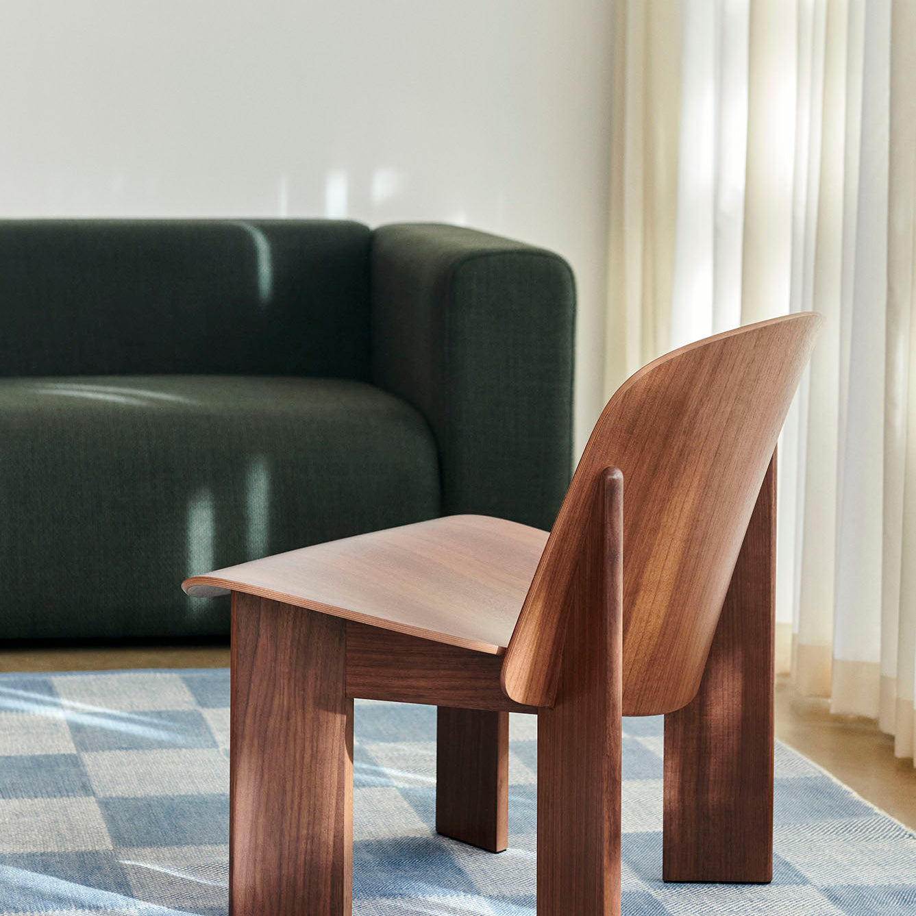 HAY Chisel Lounge Chair Lacquered Walnut