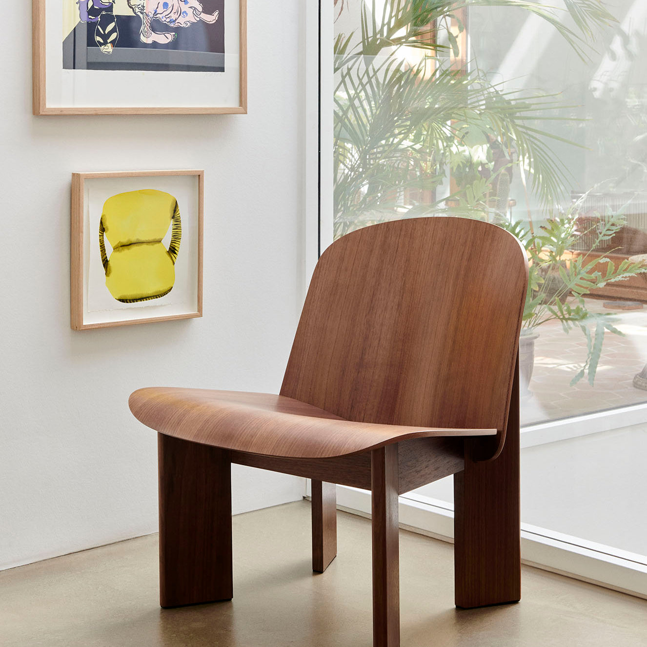 HAY Chisel Lounge Chair Lacquered Walnut
