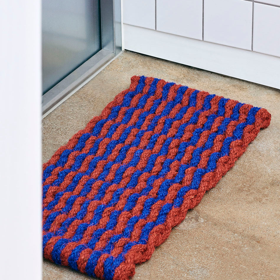 HAY Coco Doormat - Brown and Navy