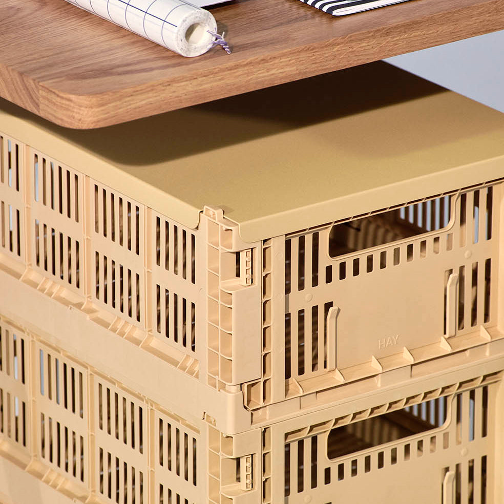 HAY Colour Crate Lid Medium Golden Yellow
