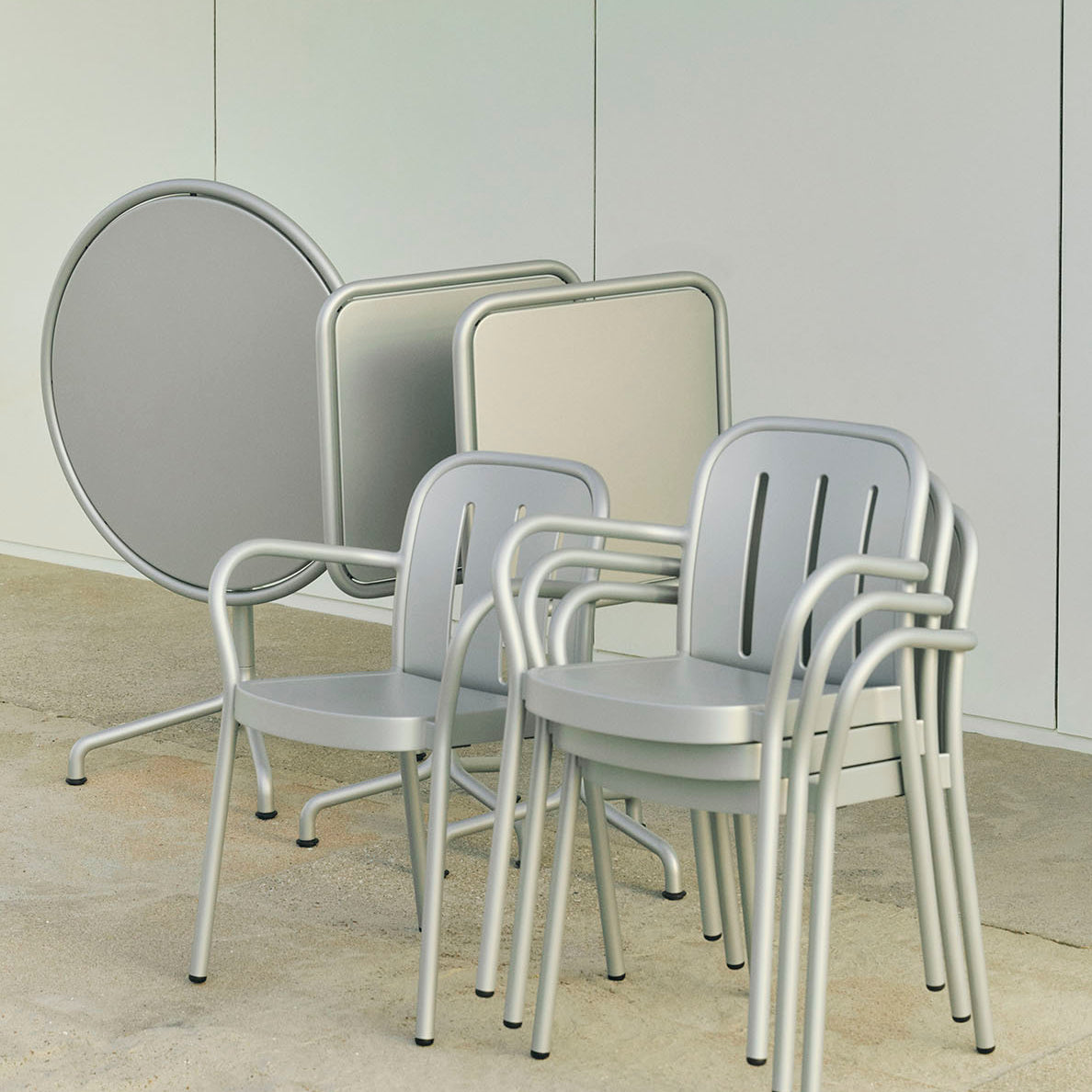 HAY Deville Armchair Silver Grey
