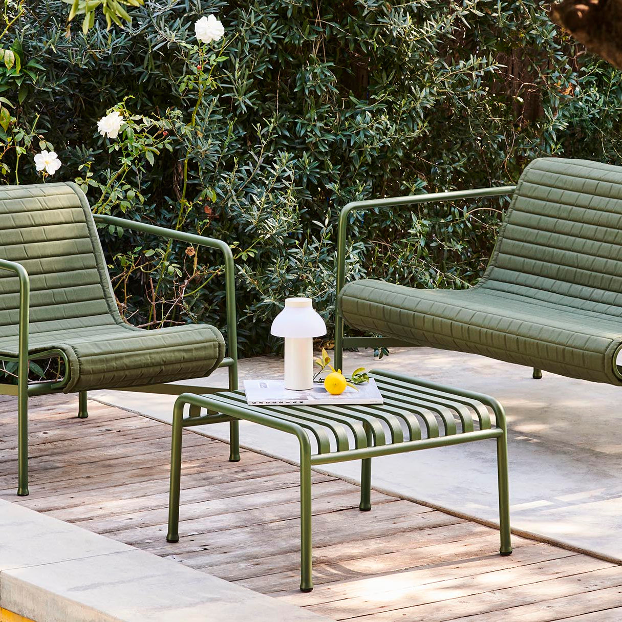 HAY Palissade Seat Cushion for Lounge Sofa - Quilted Olive