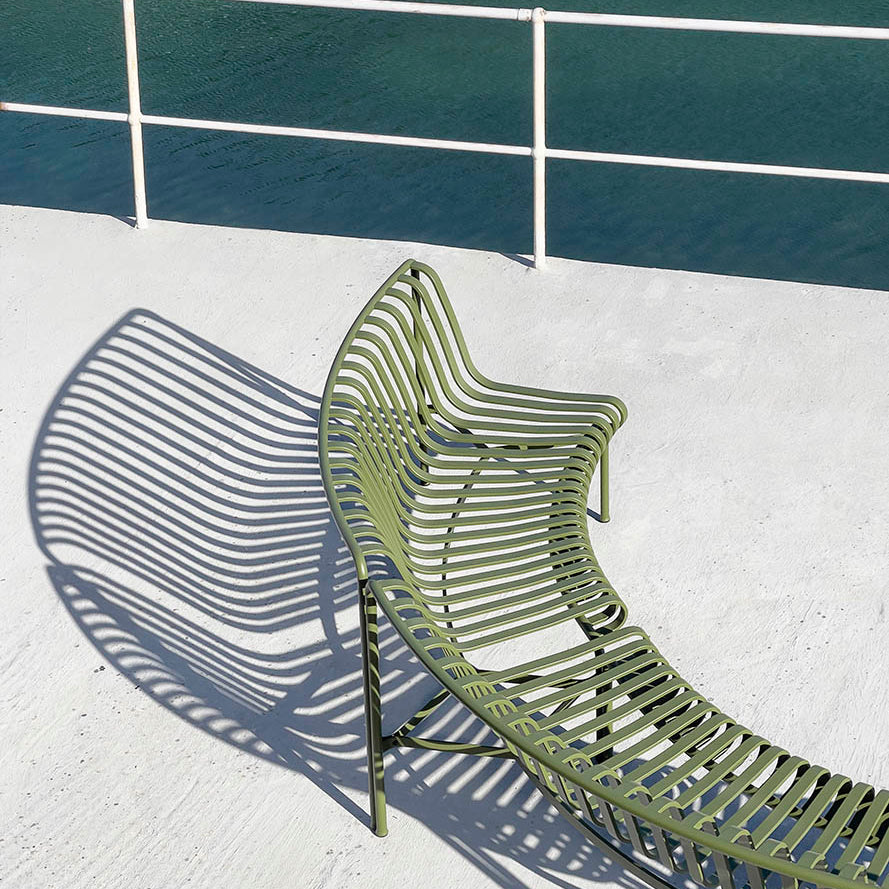 HAY Palissade Park Dining Bench In Olive
