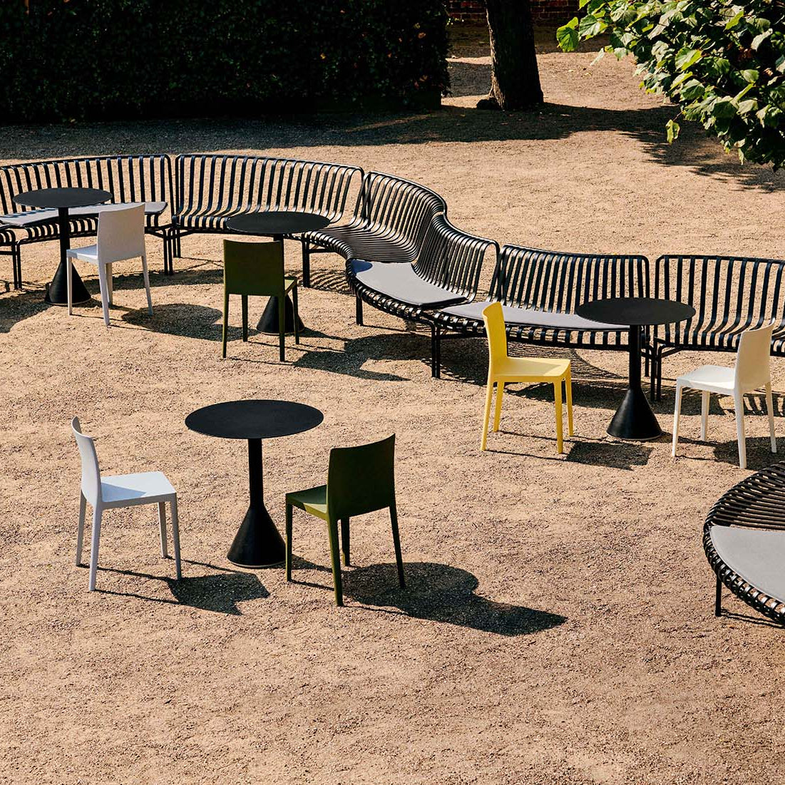 HAY Palissade Park Dining Bench Out Anthracite