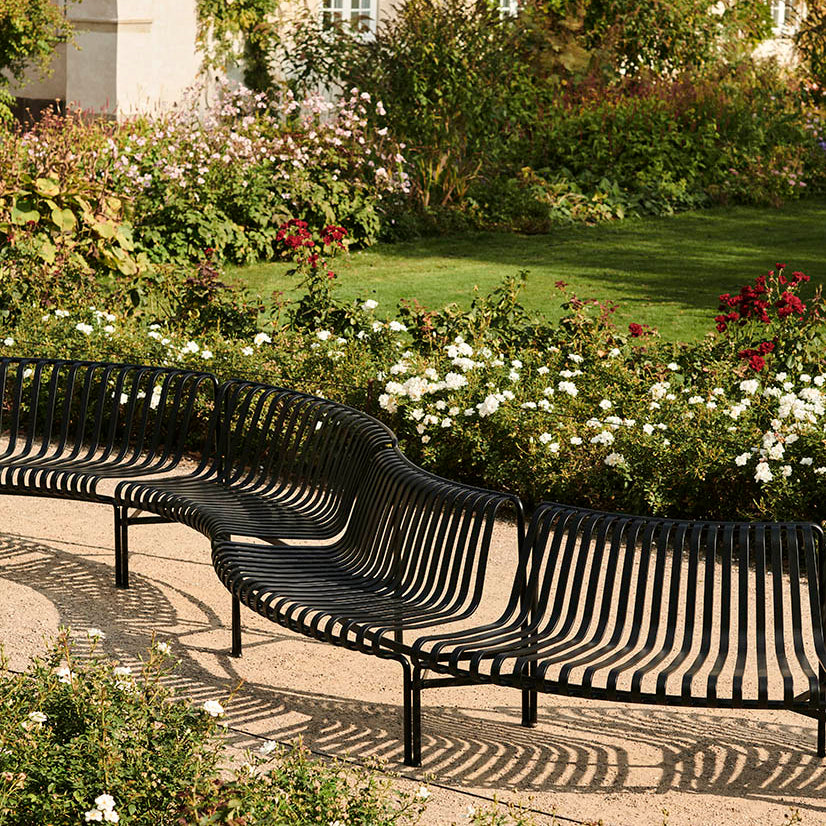 HAY Palissade Park Dining Bench Out Anthracite