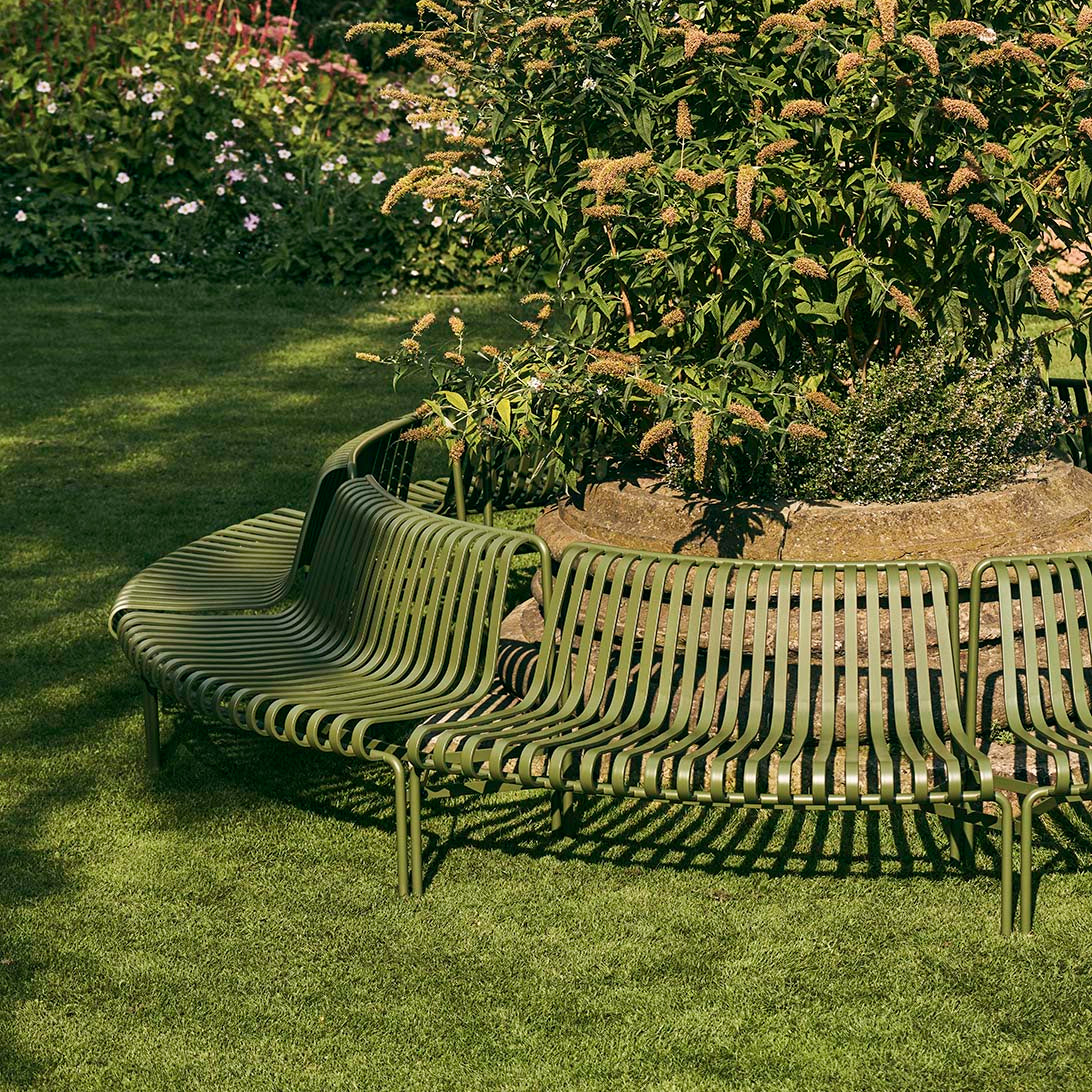 HAY Palissade Park Dining Bench Out Olive