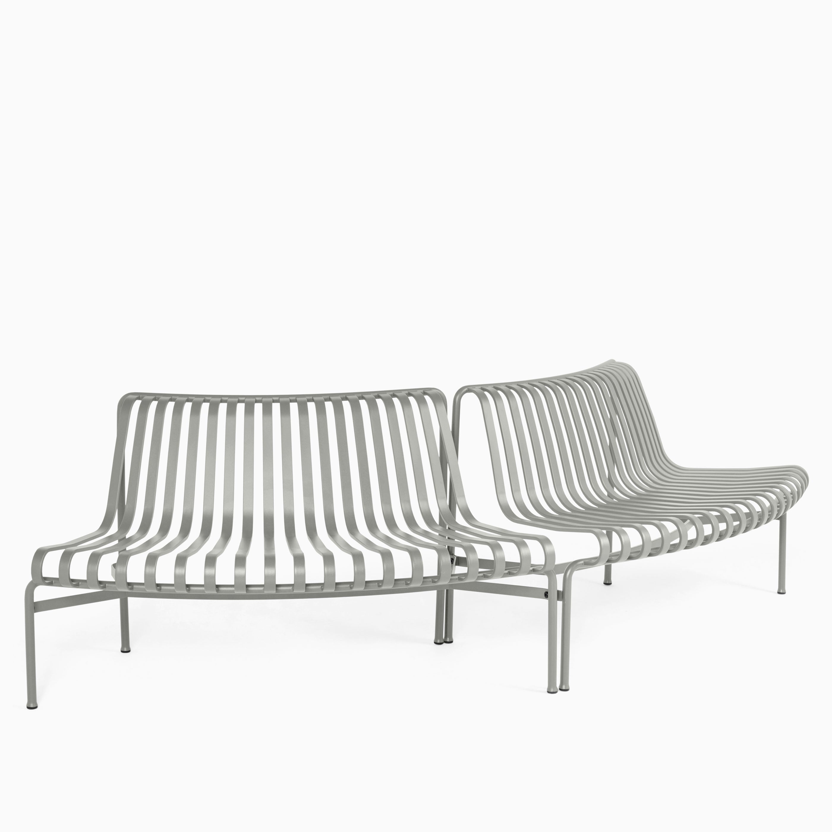 HAY Palissade Park Dining Bench Out Sky Grey