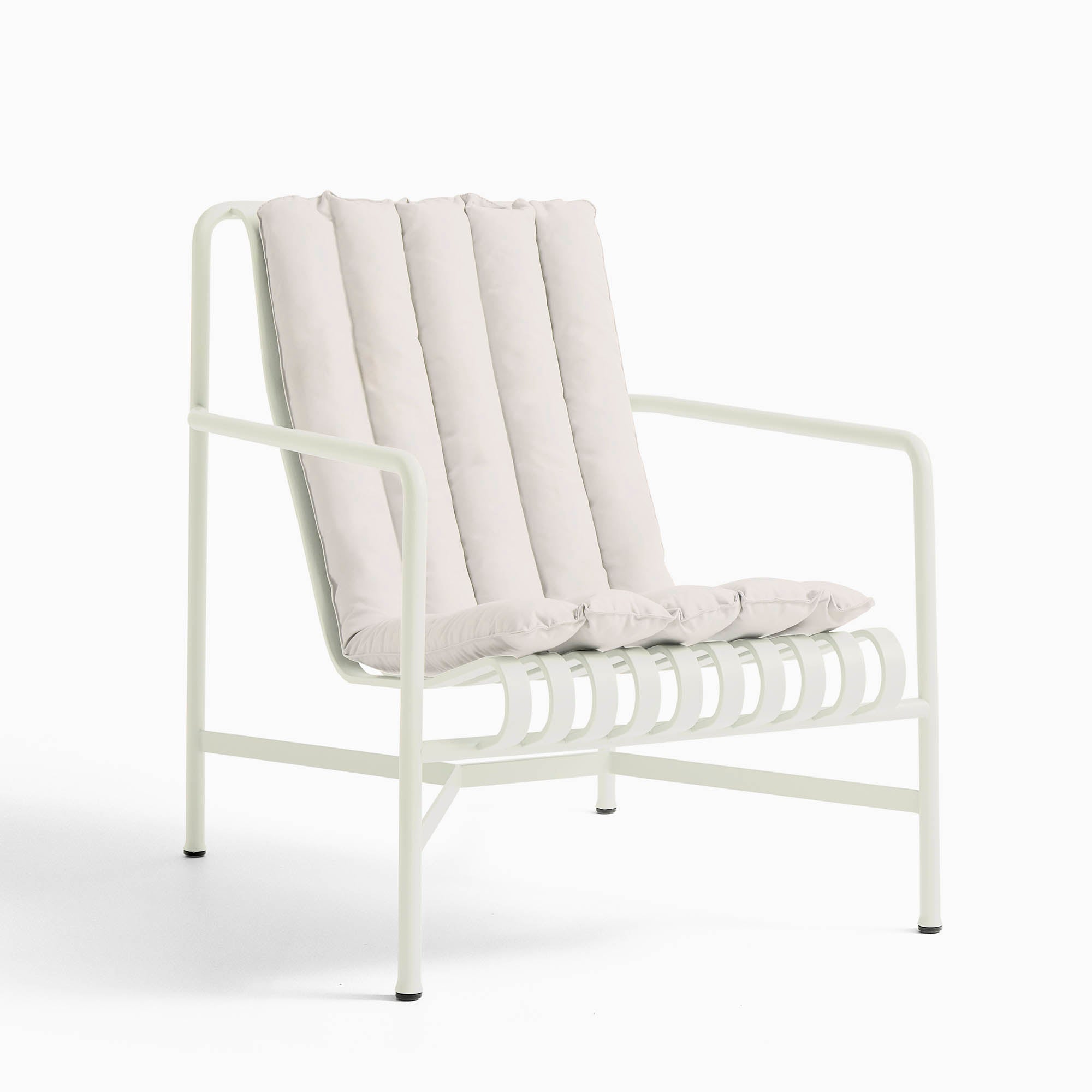 HAY Palissade Seat Cushion for Lounge Armchair High - Soft Quilted Cream White