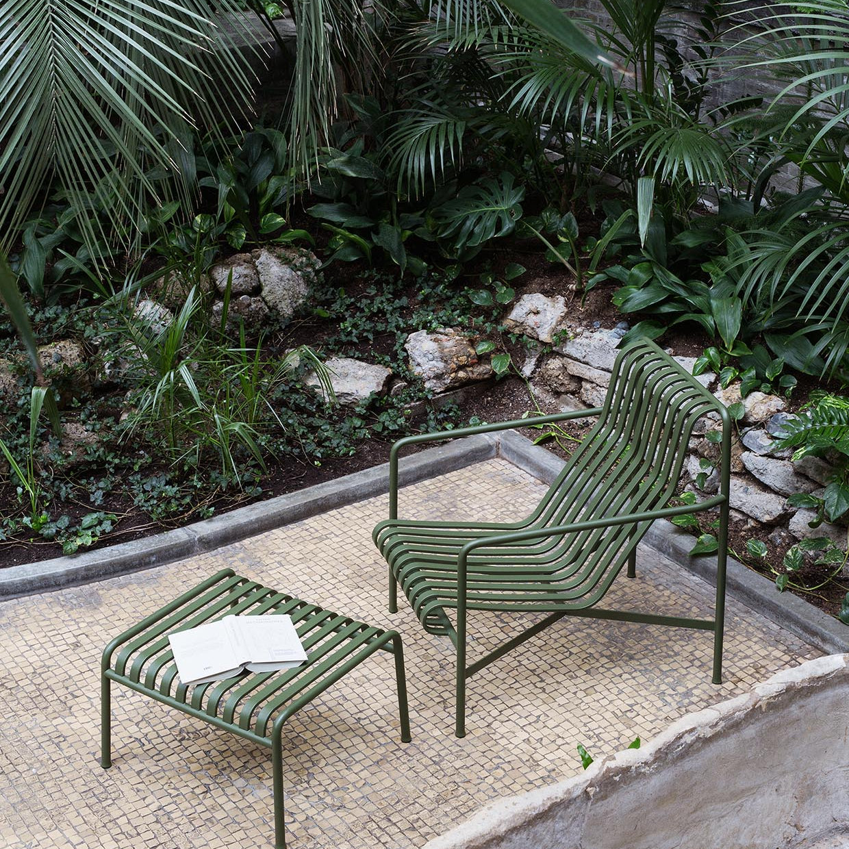 HAY Palissade Lounge Chair - High Olive