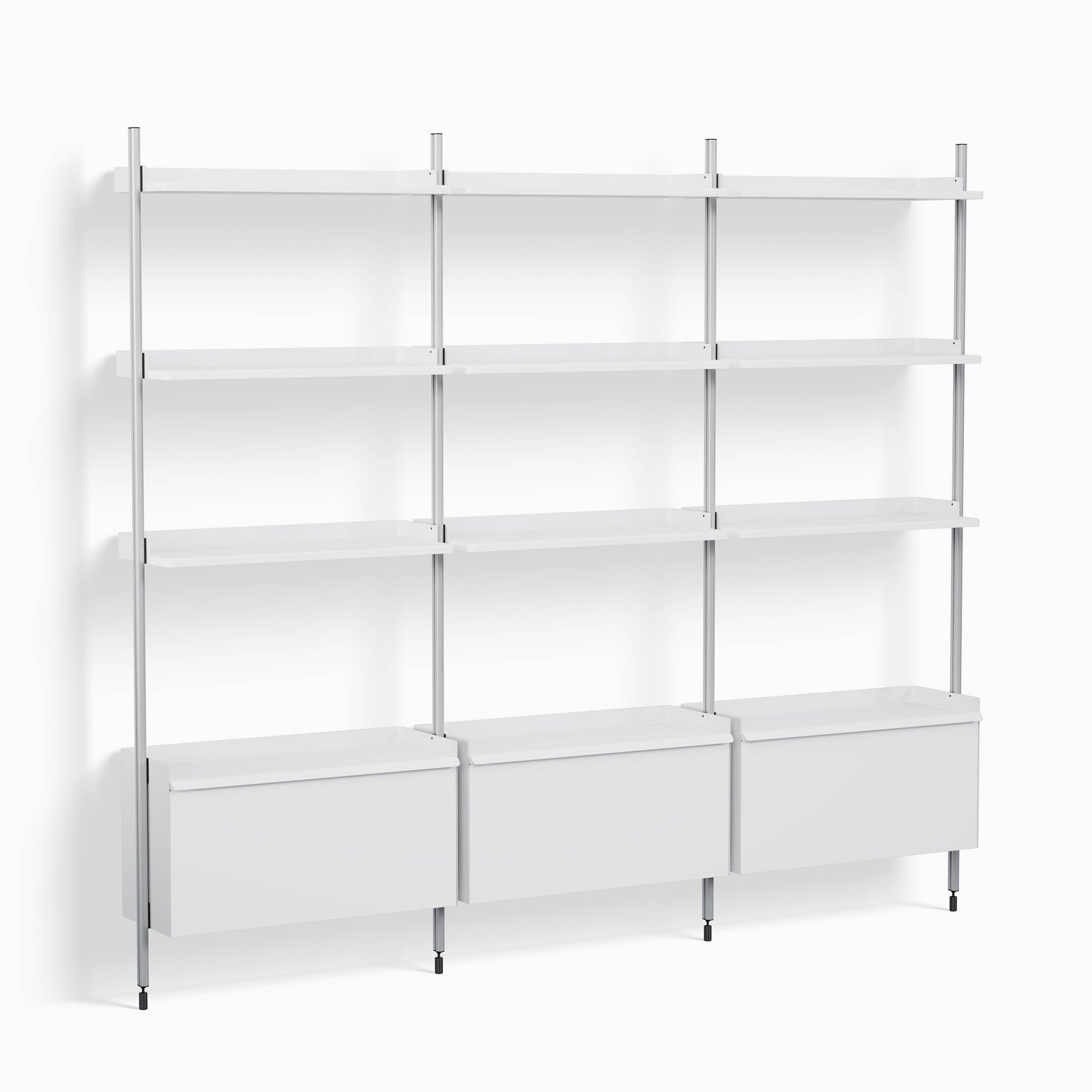 HAY Pier System 133 White Steel with White Aluminum Profile