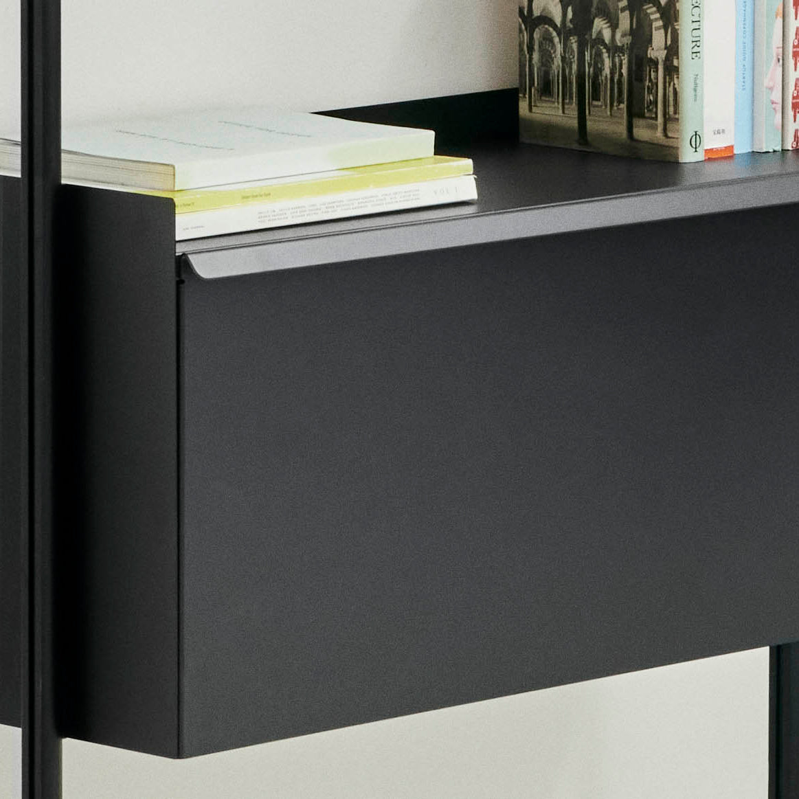 HAY Pier System 133 Black Steel with Black Aluminum Profile