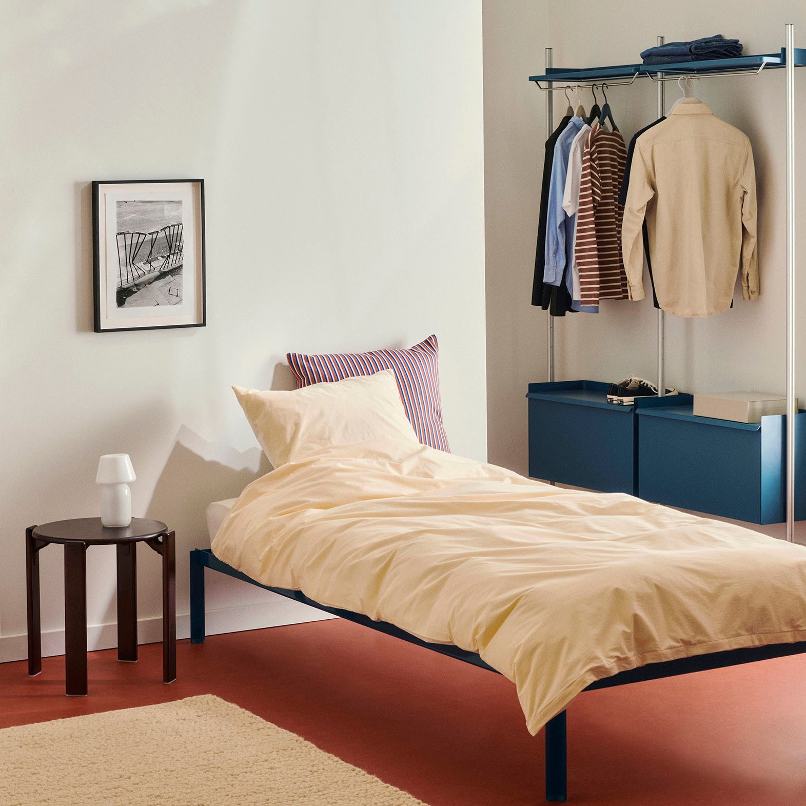 HAY Pier System 133 Blue Steel with Clear Aluminum Profile