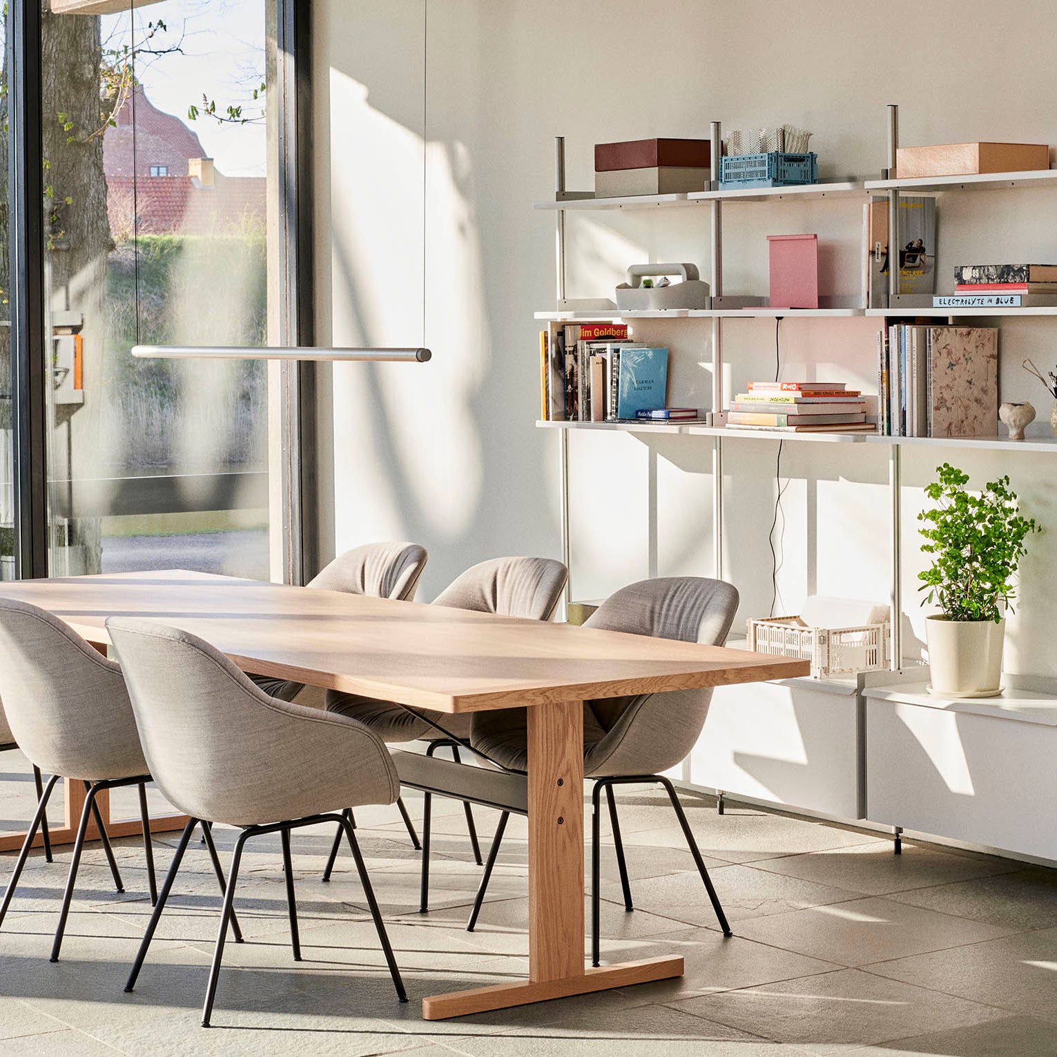 HAY Pier System 133 White Steel with White Aluminum Profile