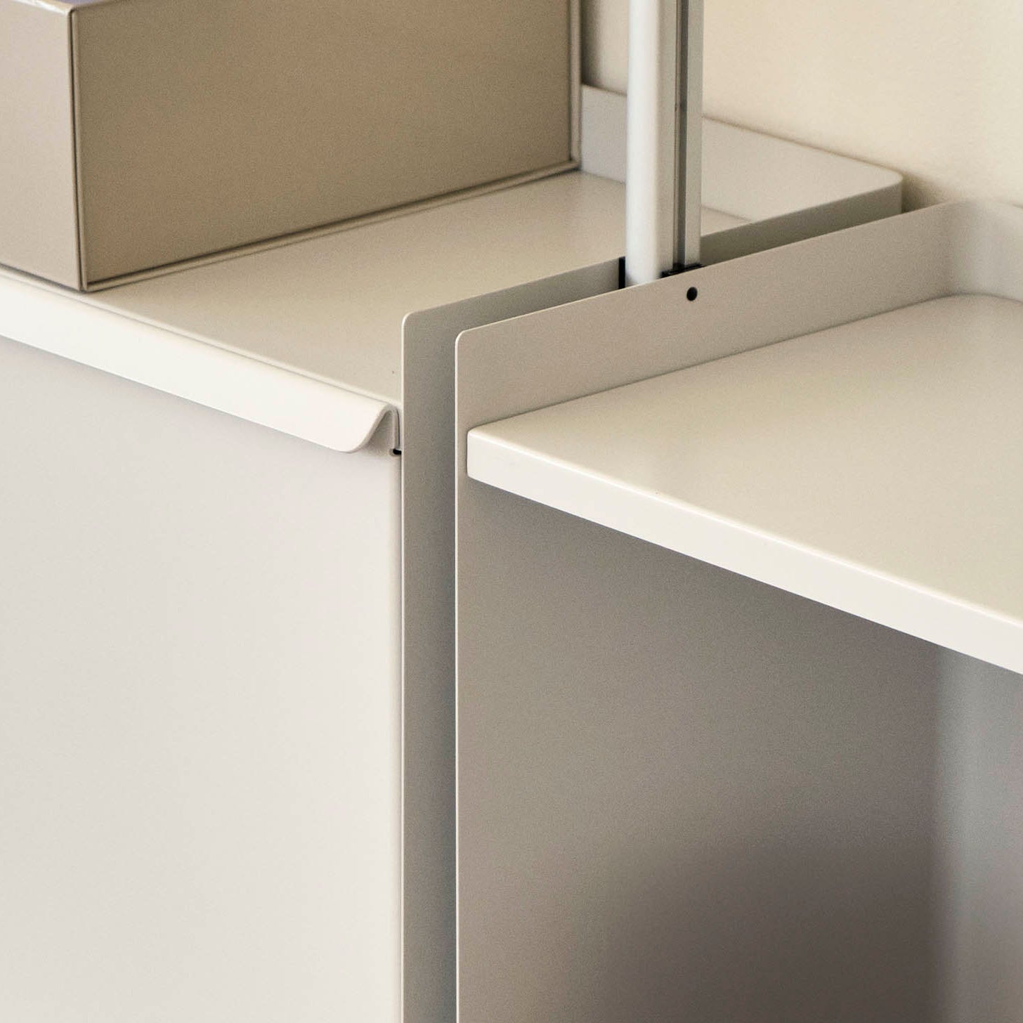 HAY Pier System 133 White Steel with Clear Aluminum Profile