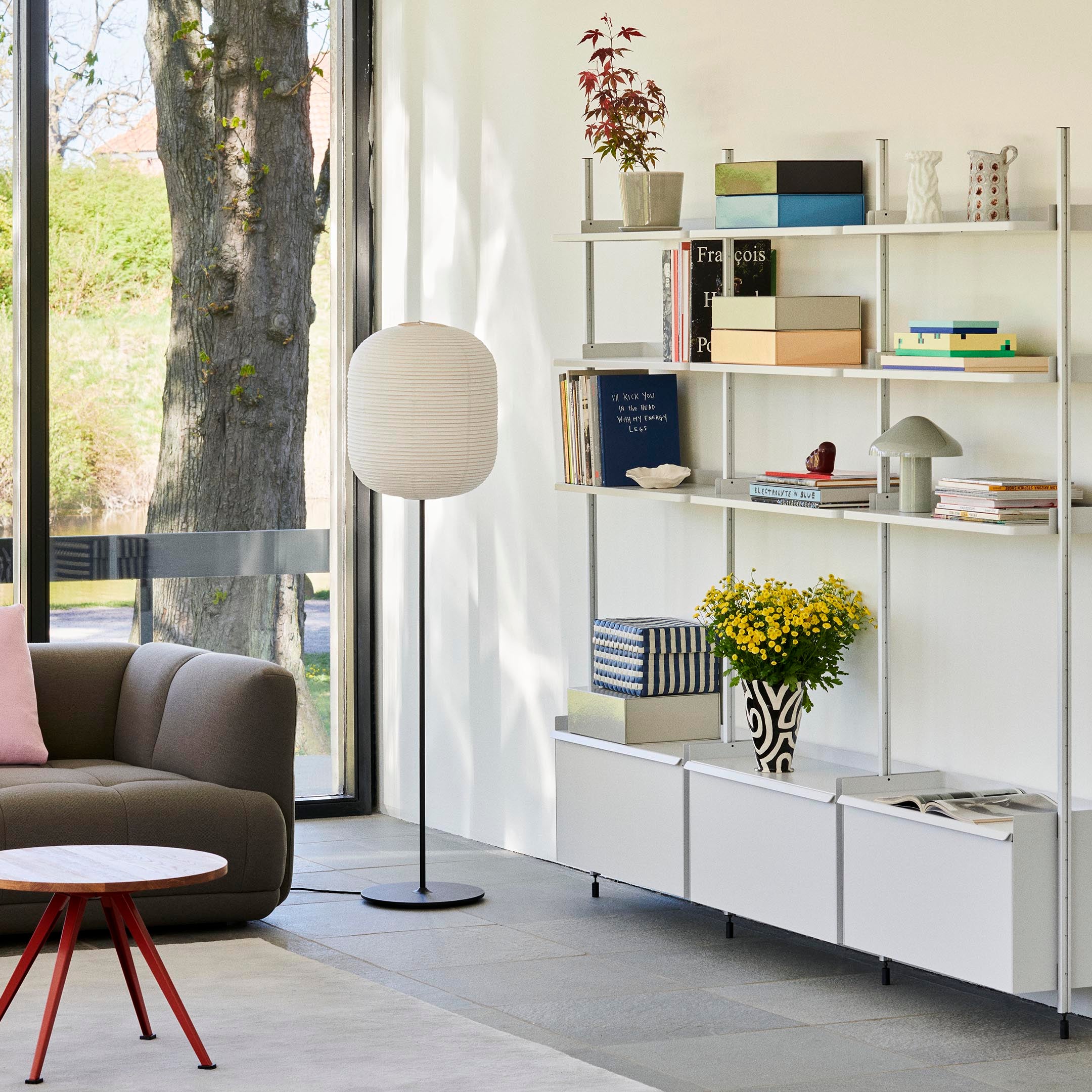 HAY Pier System 133 White Steel with White Aluminum Profile