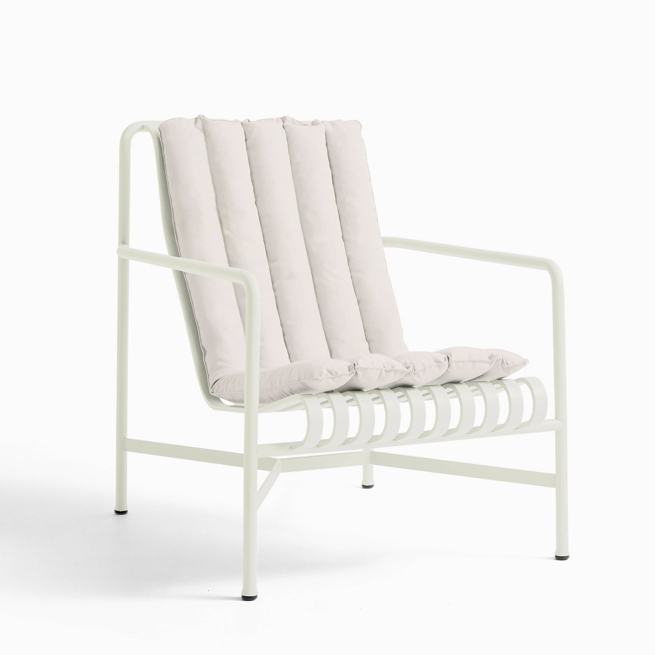 HAY Palissade Seat Cushion for Lounge Armchair High - Soft Quilted Cream White