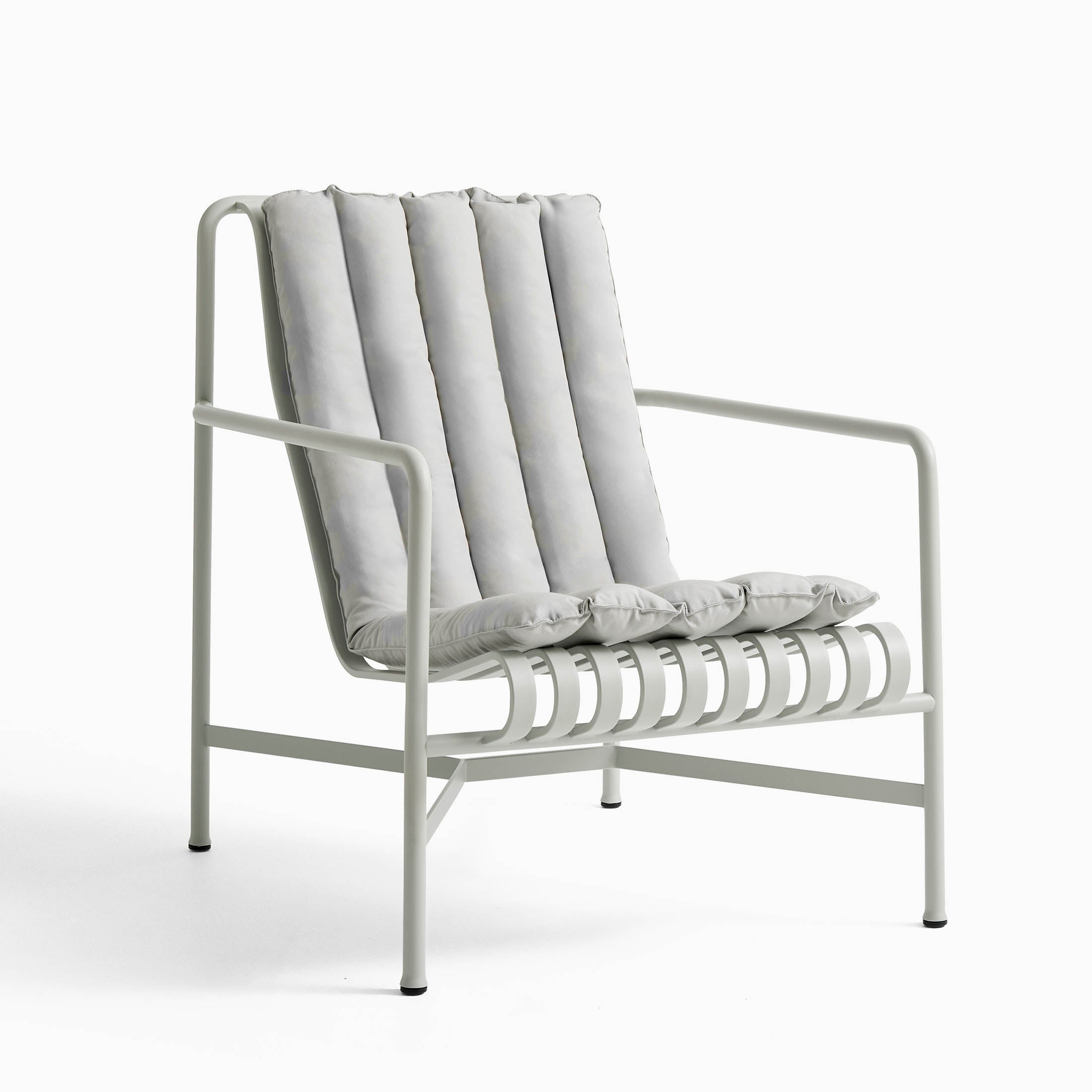 HAY Palissade Seat Cushion for Lounge Armchair High - Soft Quilted Sky Grey