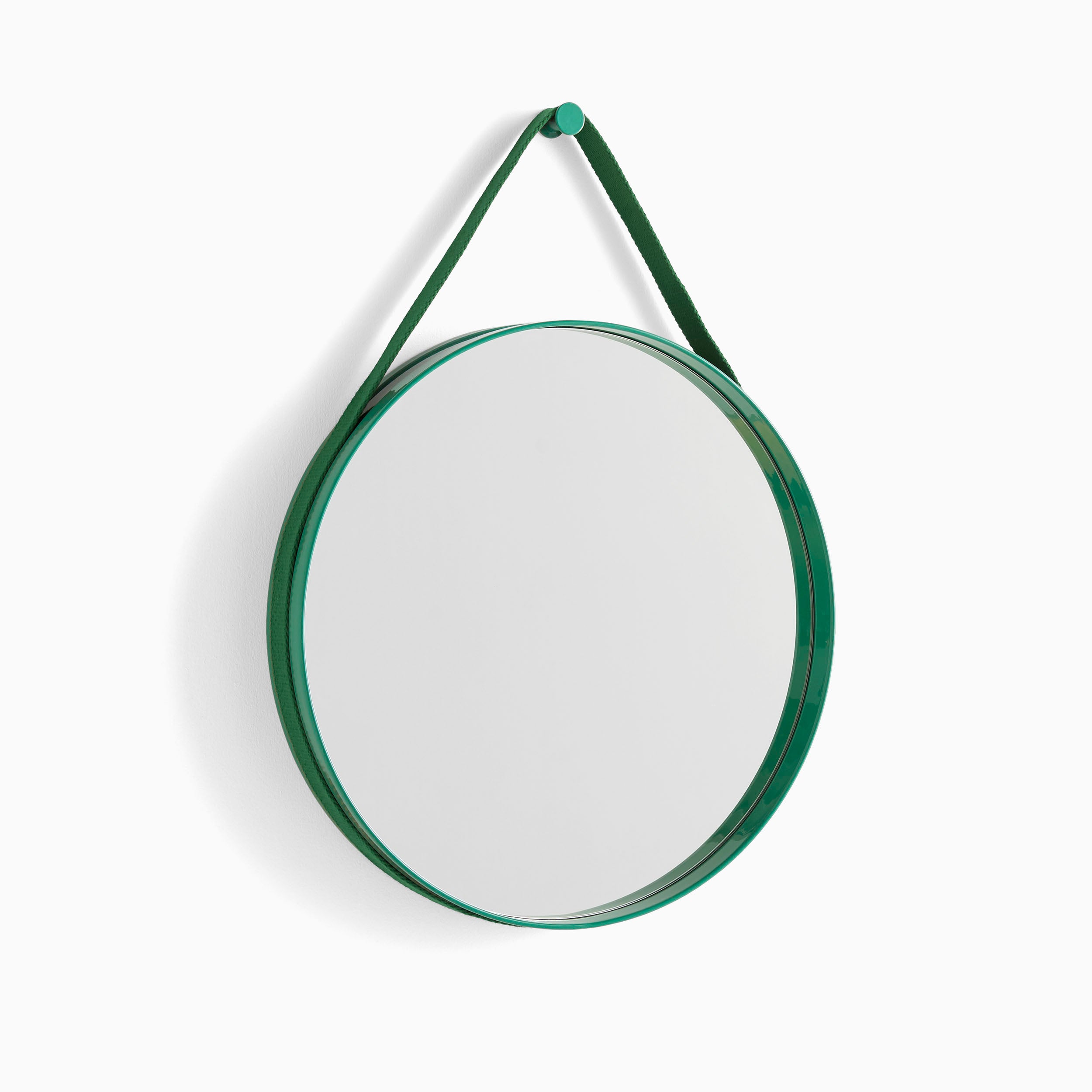 HAY Strap Mirror 50cm Dark Brown Green
