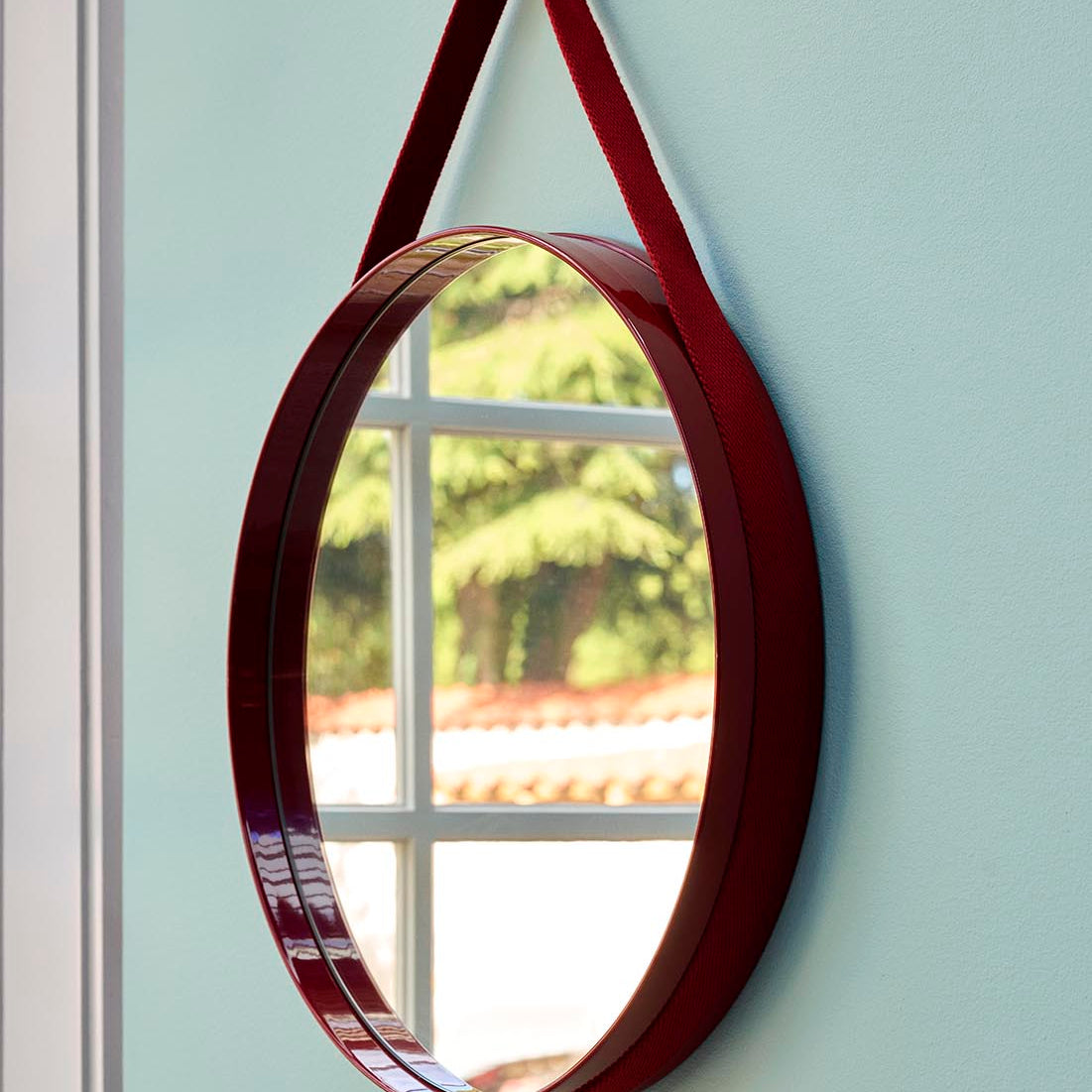 HAY Strap Mirror 50cm Red