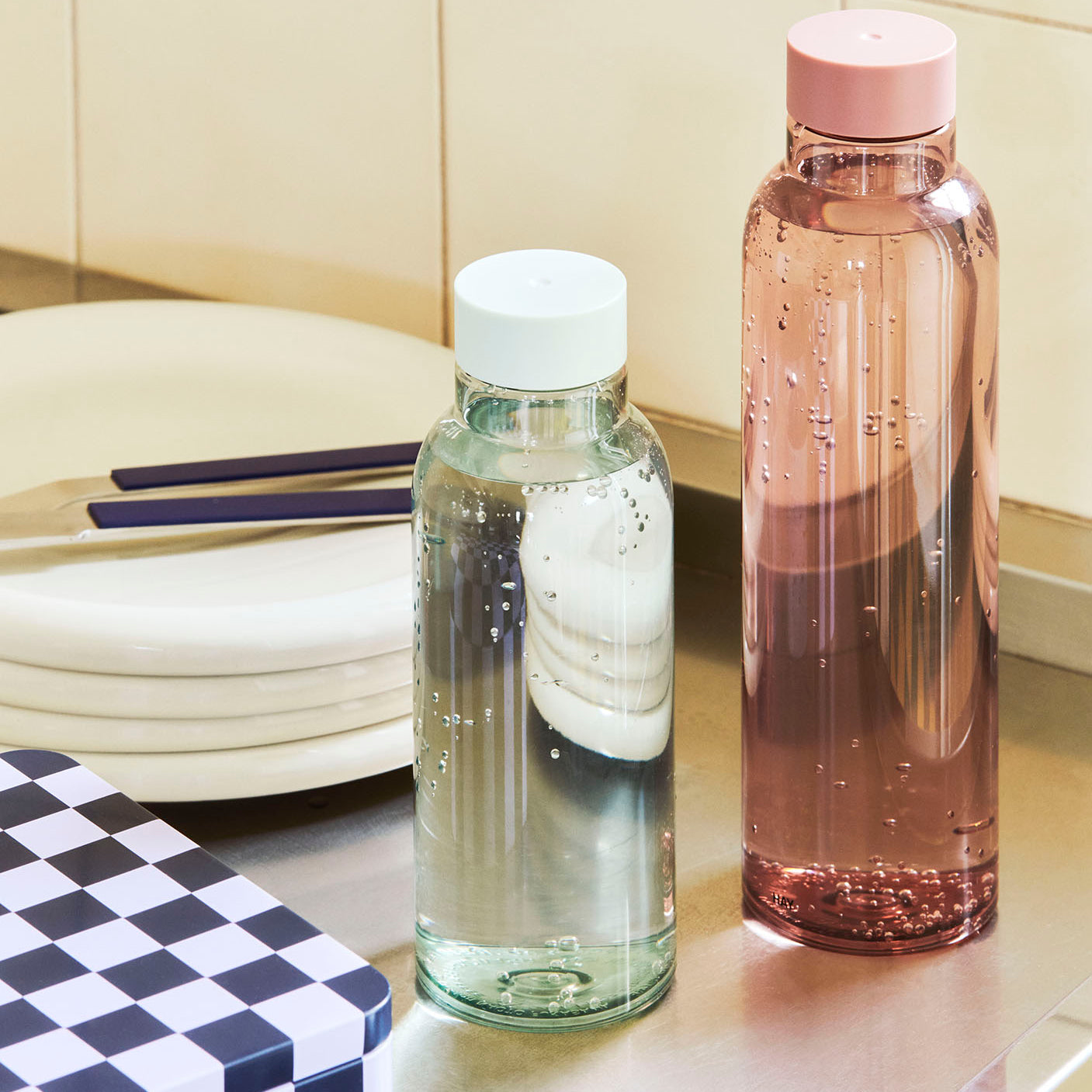 HAY Tin Container Small - Dark Blue & Lavender