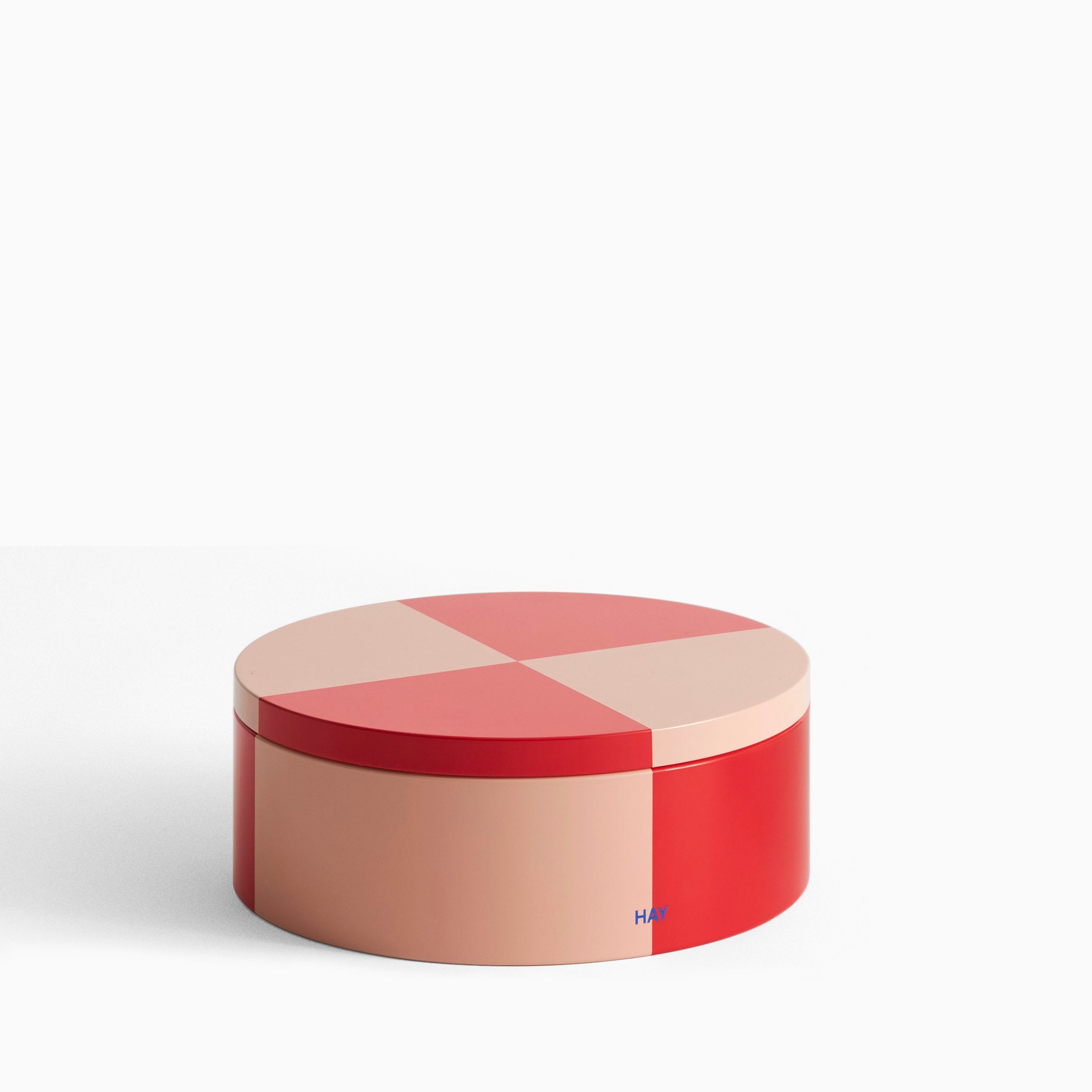 HAY Tin Container Round - Red & Off-White
