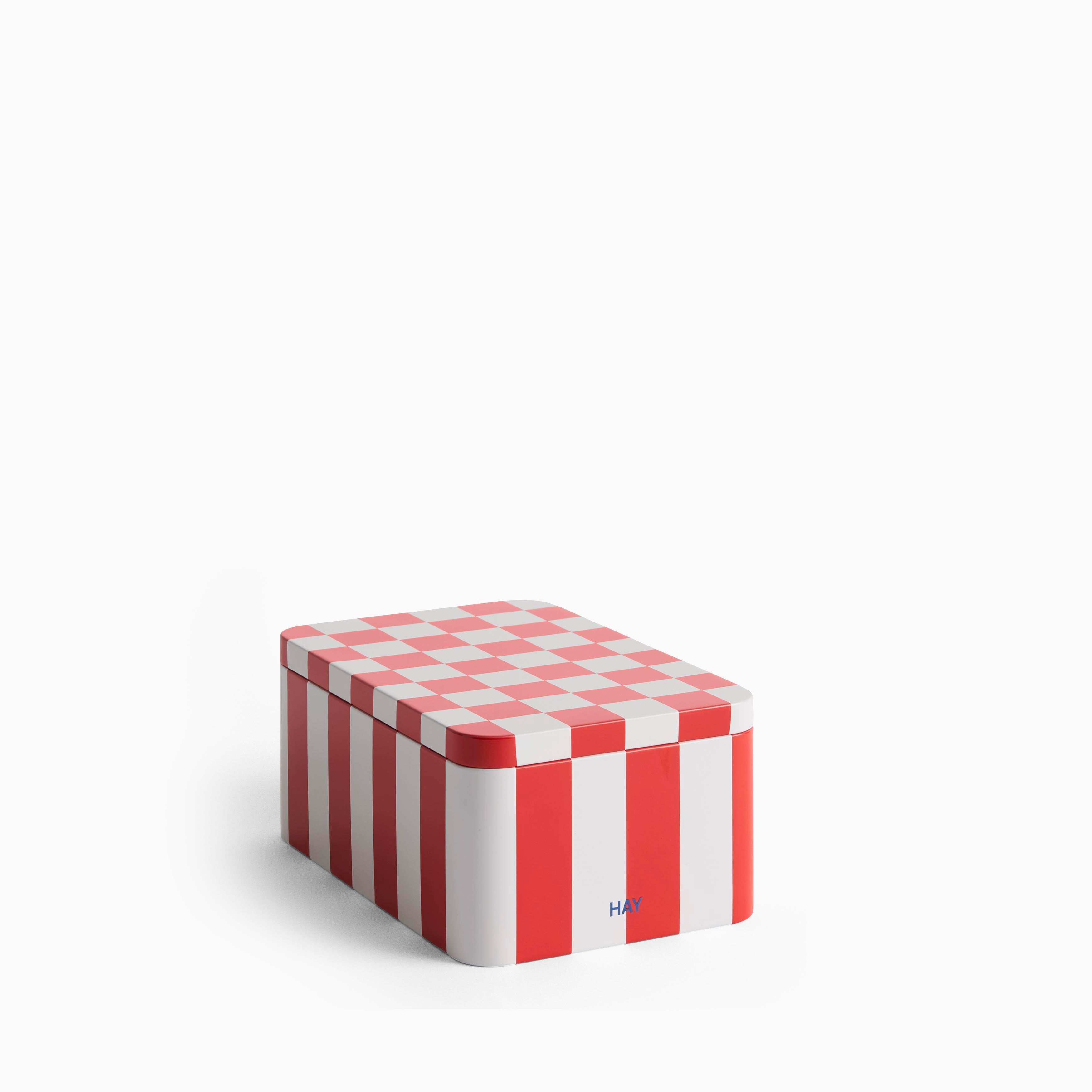 HAY Tin Container Small - Red Off-White