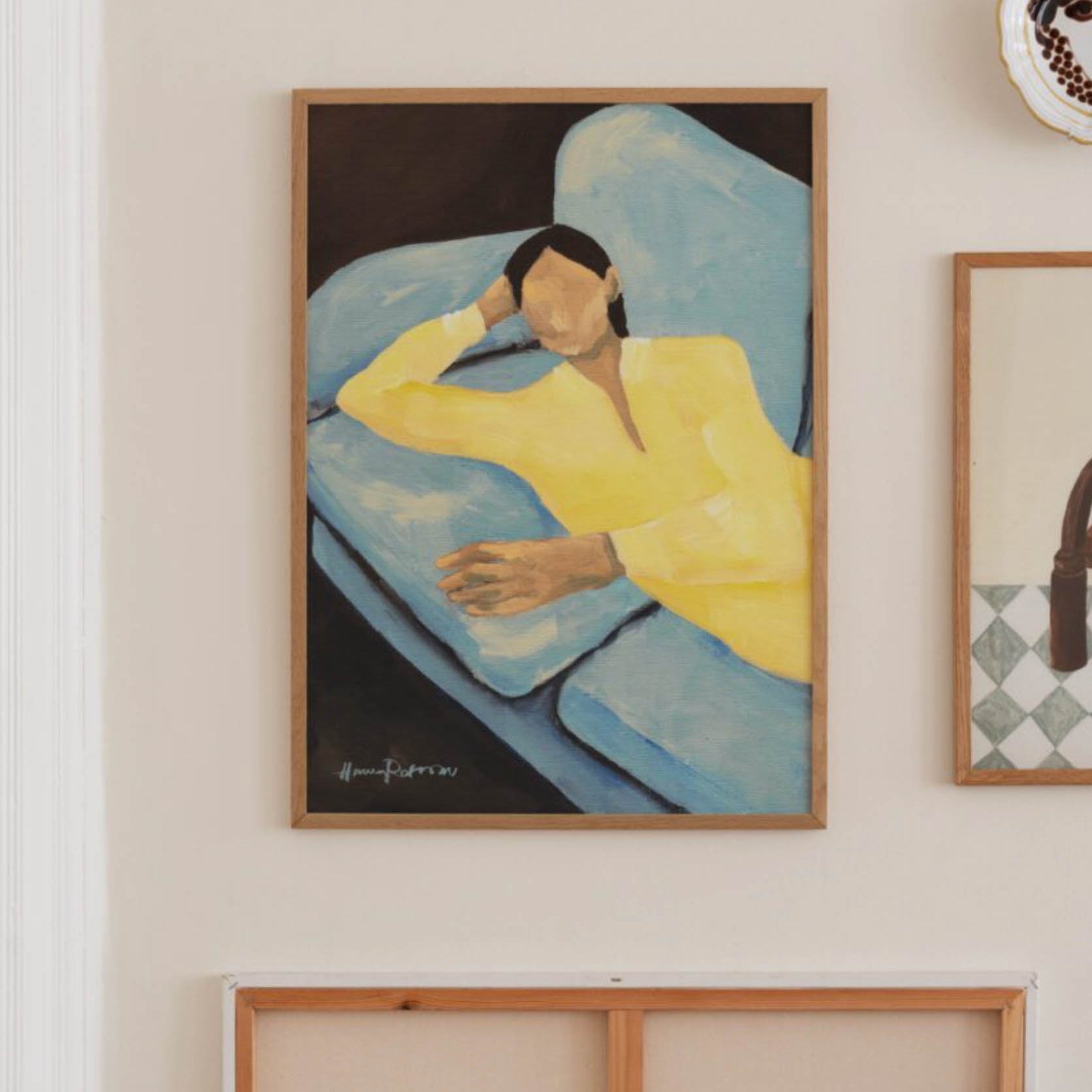 The Poster Club Hanna Peterson Blue Sofa