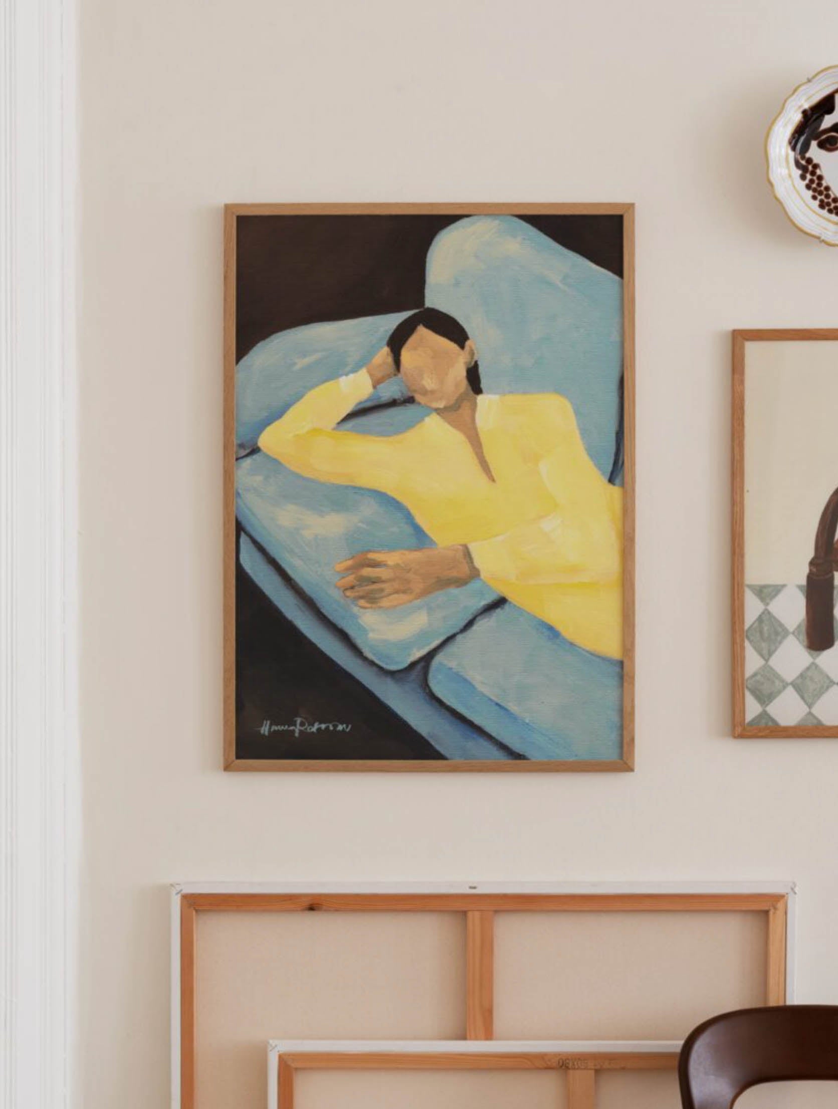 The Poster Club Hanna Peterson Blue Sofa