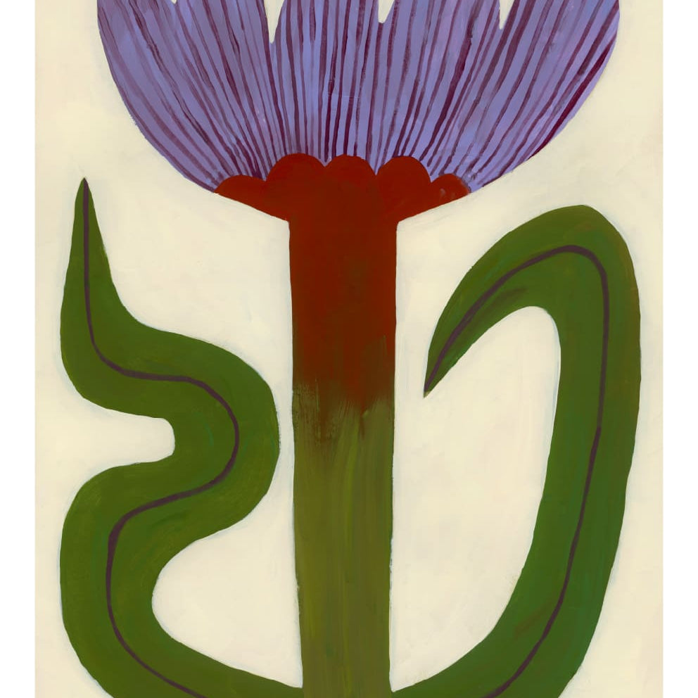 Jazzy Flower Abstract Art Print by Josefin Norlin