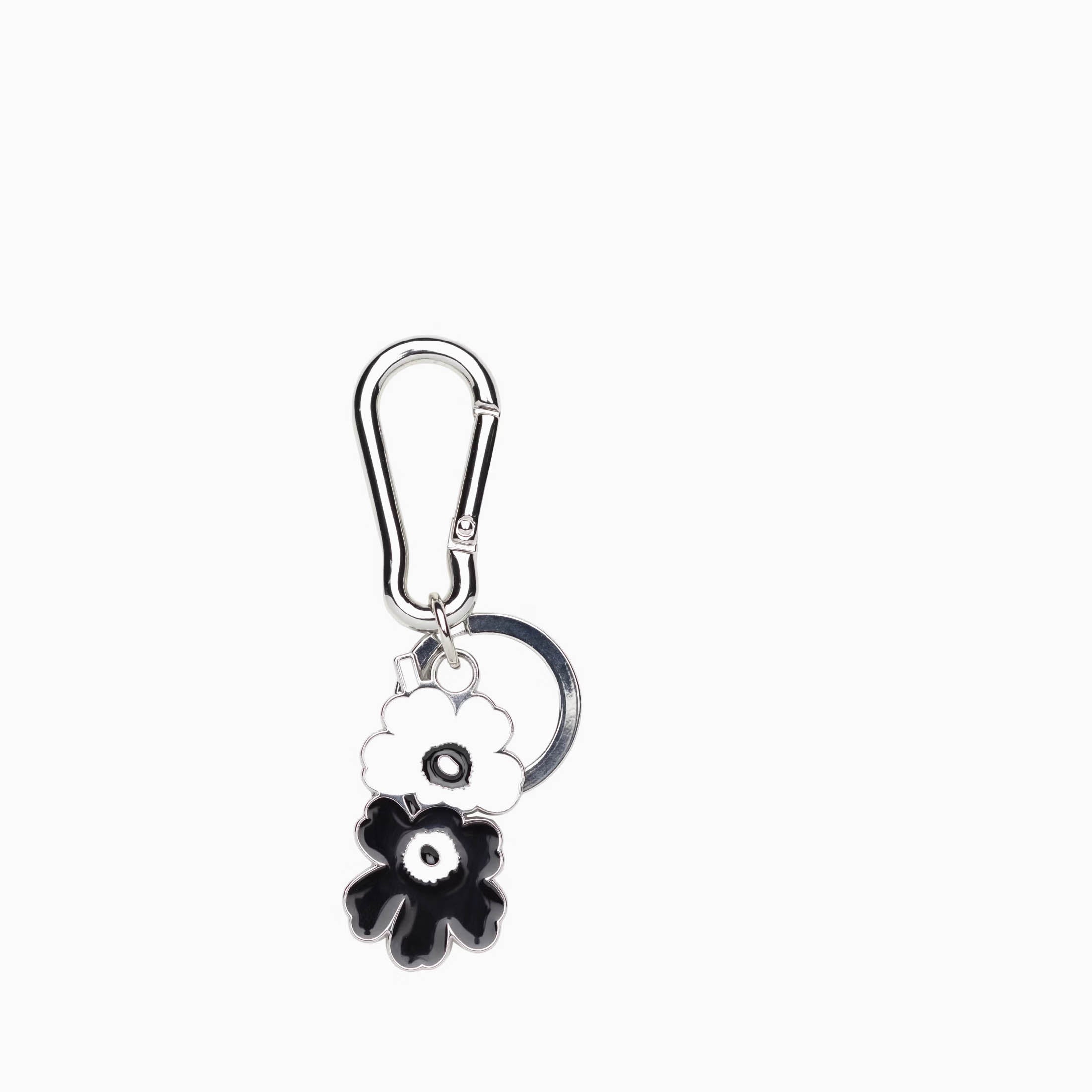 Marimekko Puhallus Unikko Kioski Key Chain White Black
