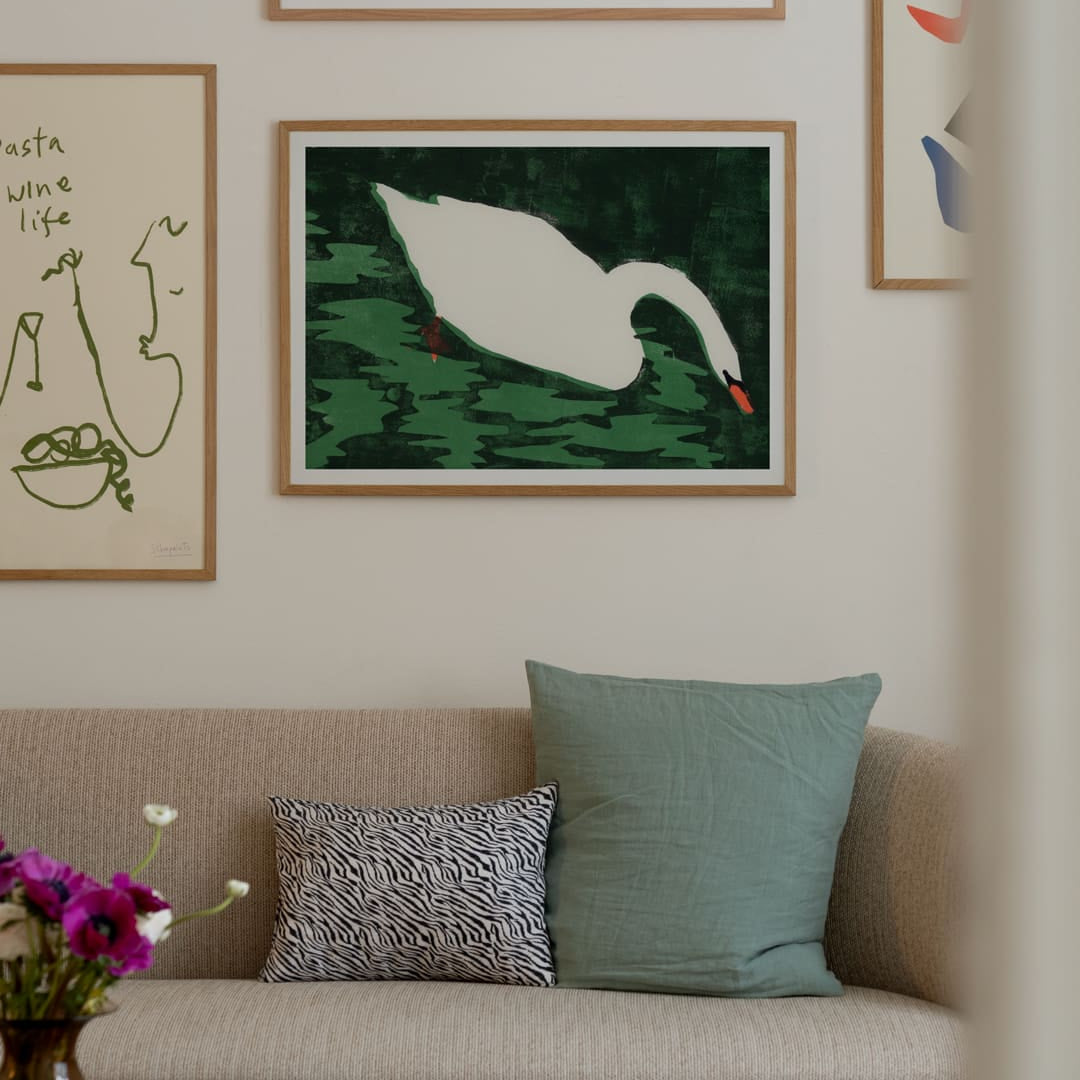 Cisne Blanco by Marina García Fernández Animal Art Print