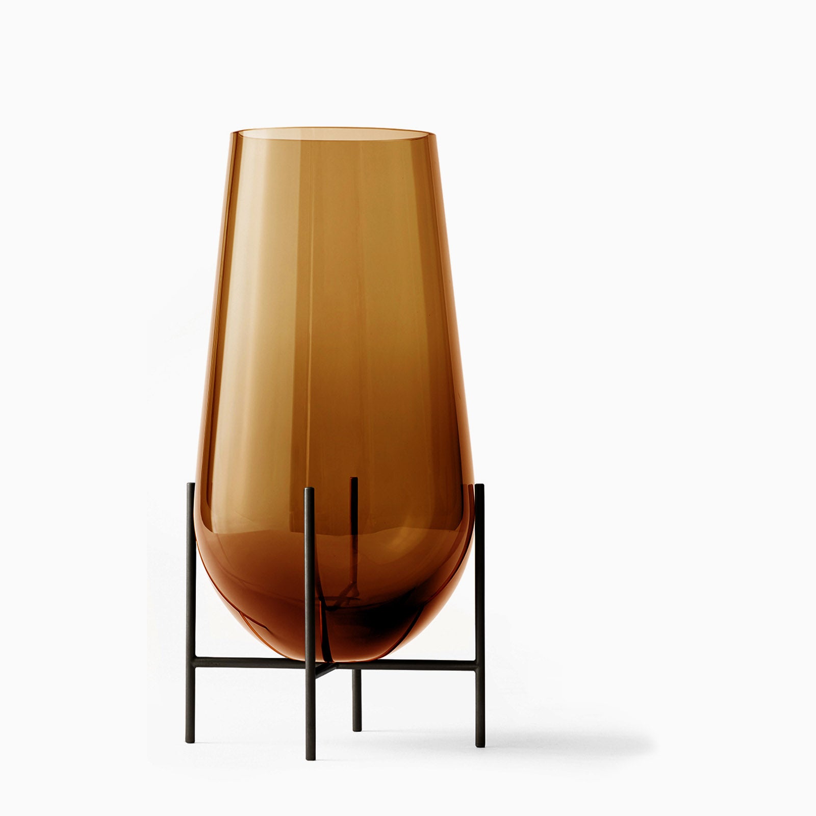 Audo Echasse Vase Large Bronze Brass Amber