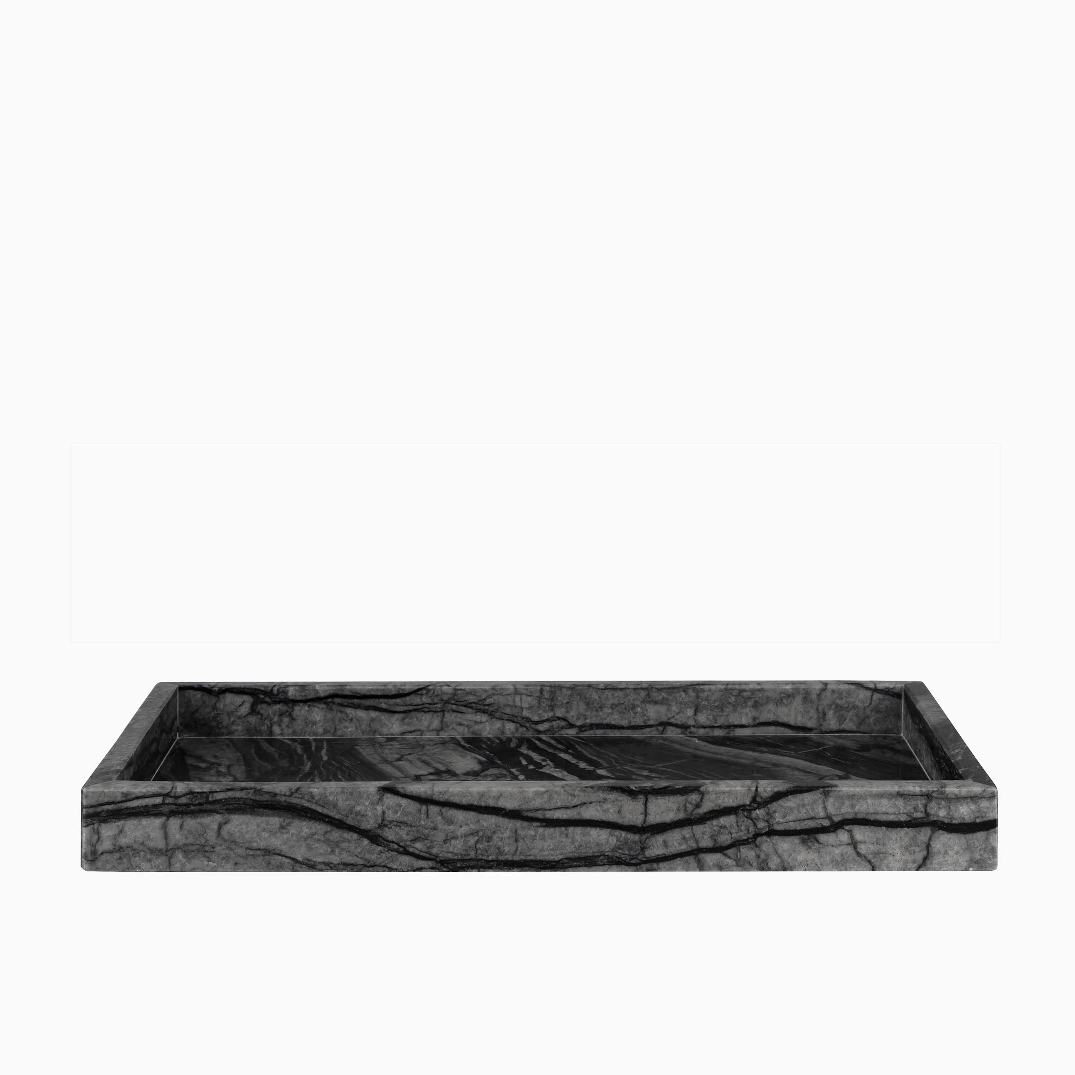 Mette Ditmer Marble Deco Tray Black Grey