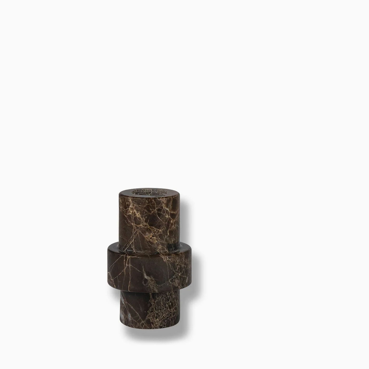 Mette Ditmer Marble Candleholder Large Brown
