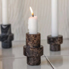 Mette Ditmer Marble Candleholder Large Brown